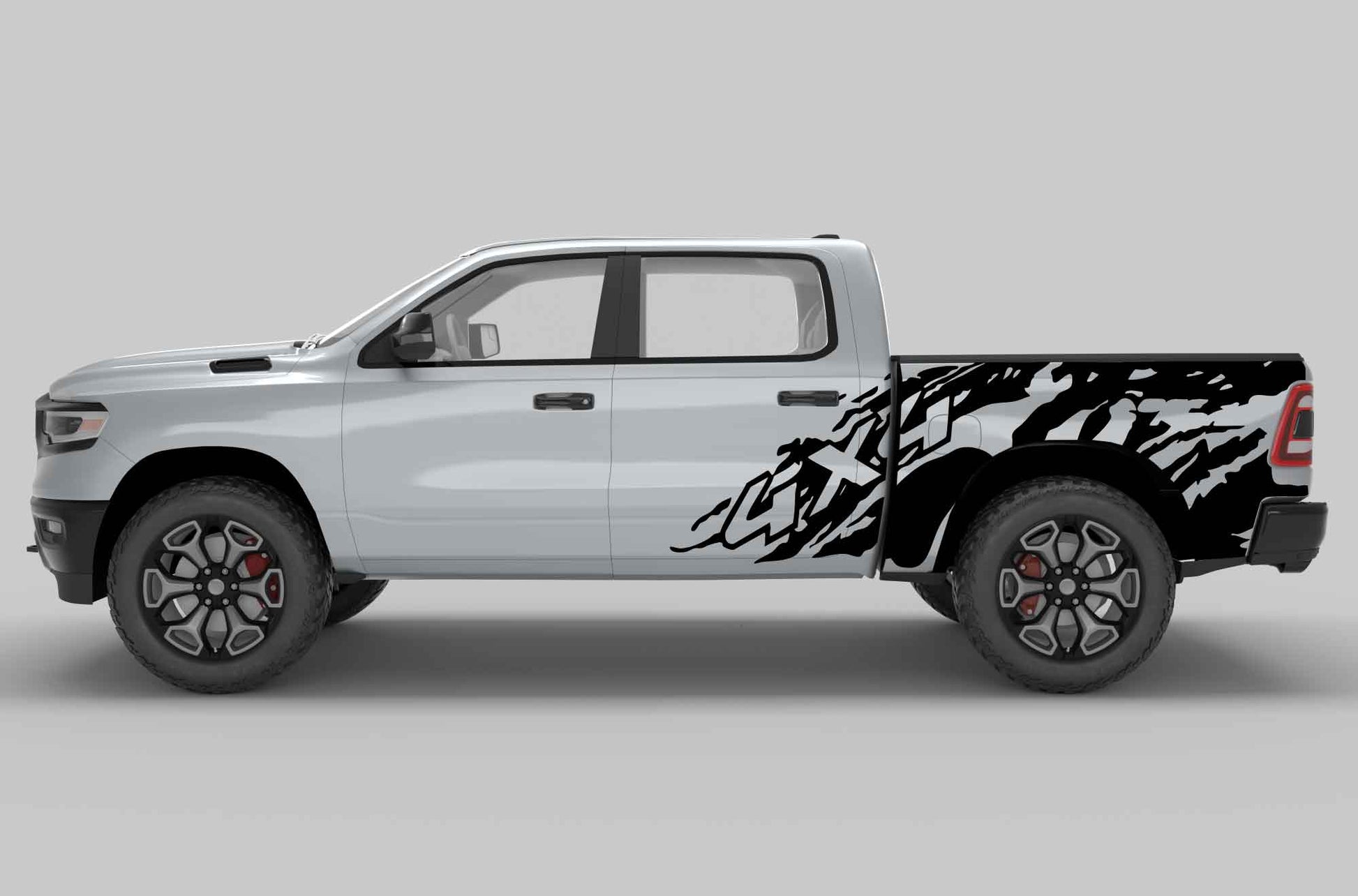 4X4 mud splash decals graphics compatible with Dodge Ram