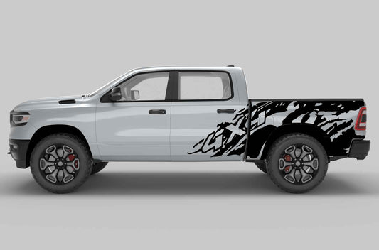 4X4 mud splash decals graphics compatible with Dodge Ram