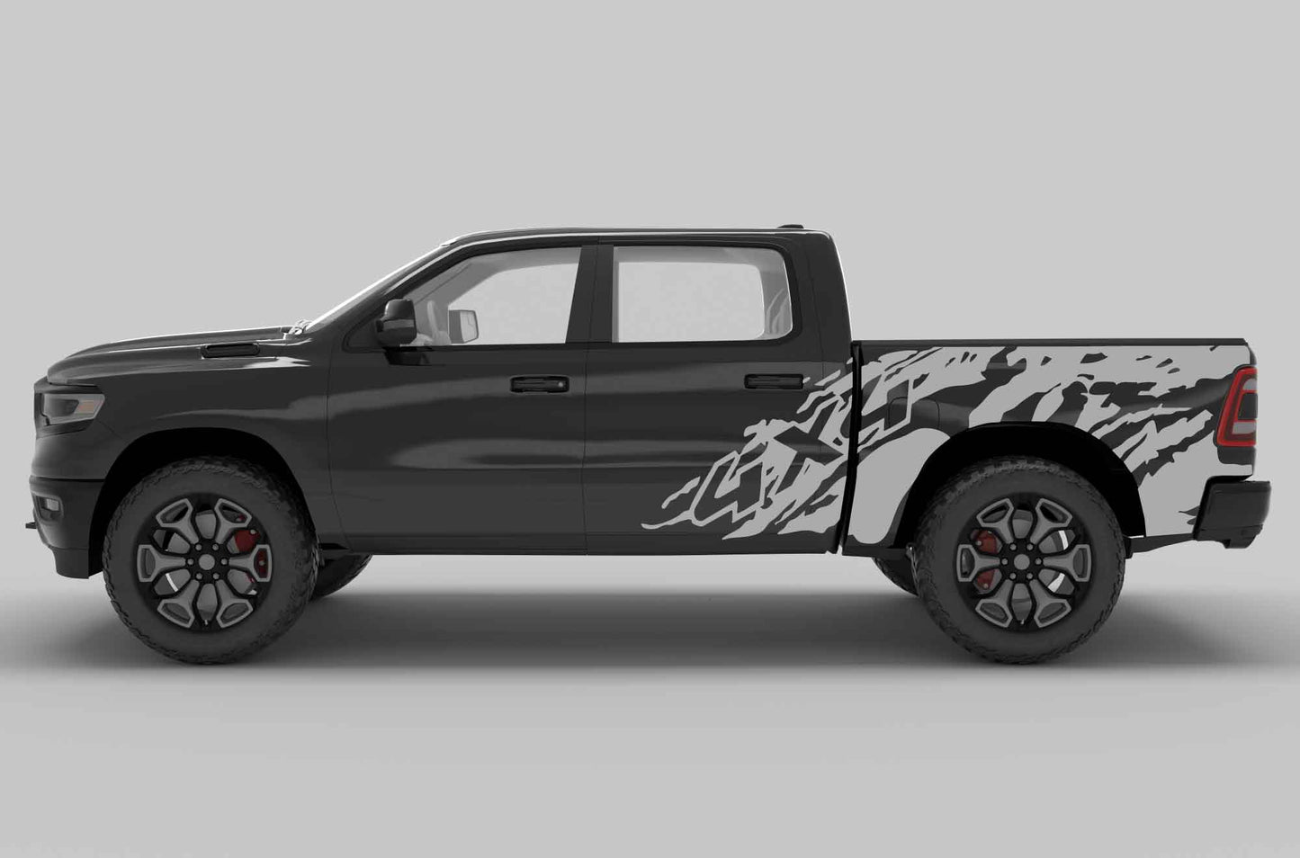 4X4 mud splash decals graphics compatible with Dodge Ram