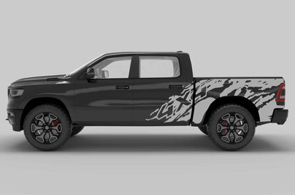 4X4 mud splash decals graphics compatible with Dodge Ram