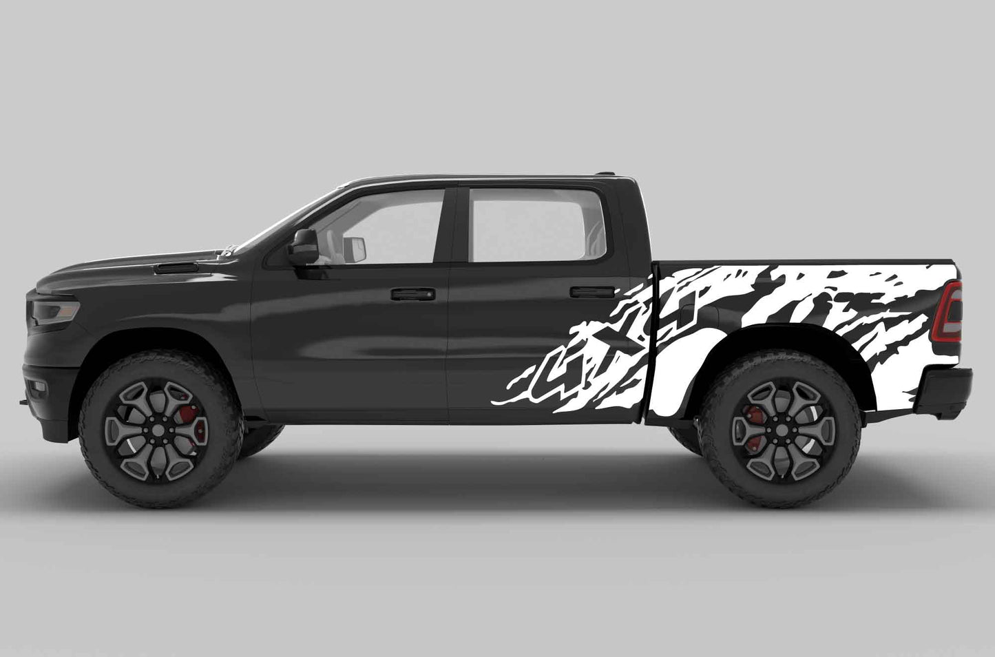 4X4 mud splash decals graphics compatible with Dodge Ram