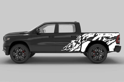 4X4 mud splash decals graphics compatible with Dodge Ram