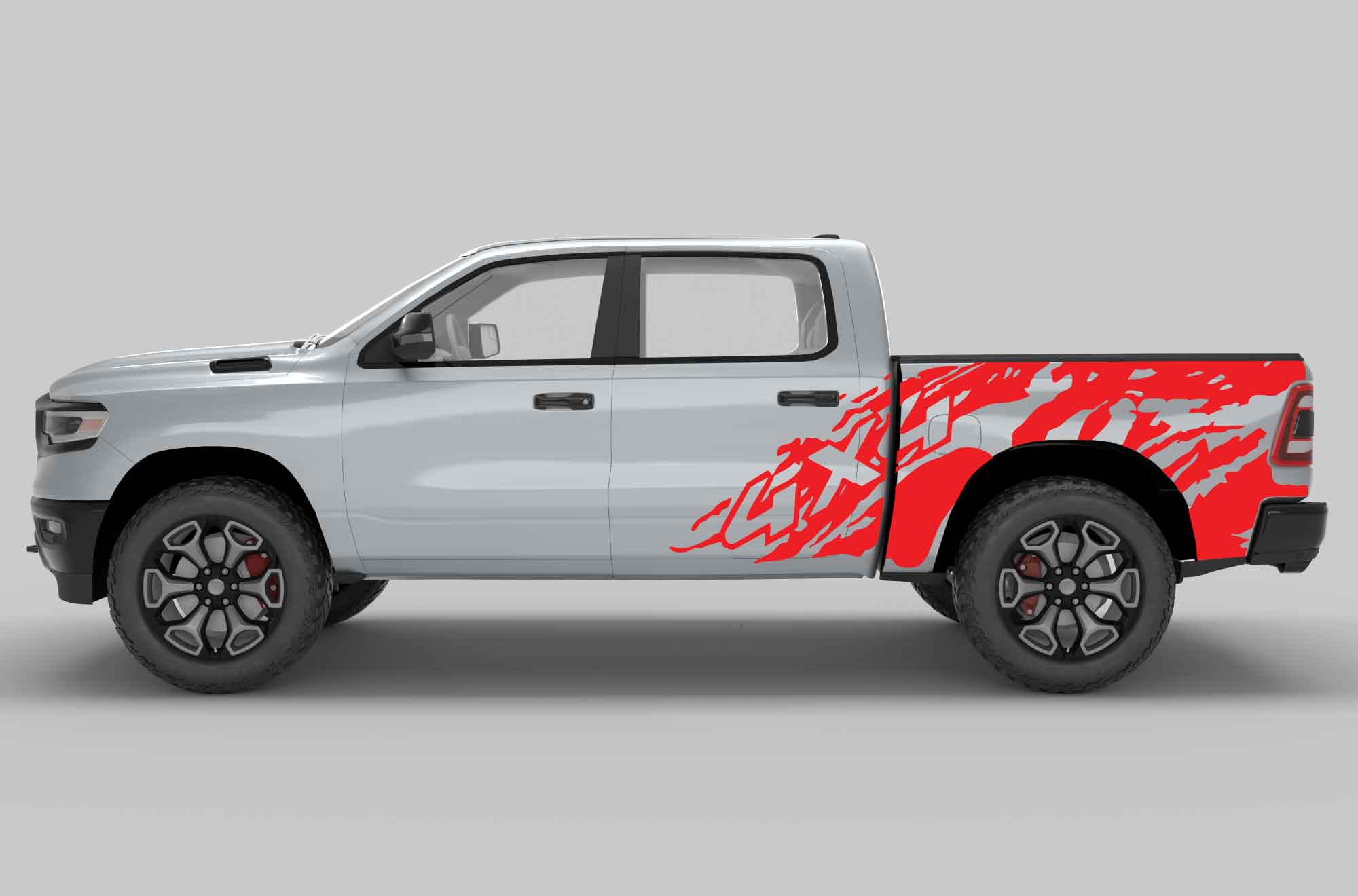 4X4 mud splash decals graphics compatible with Dodge Ram