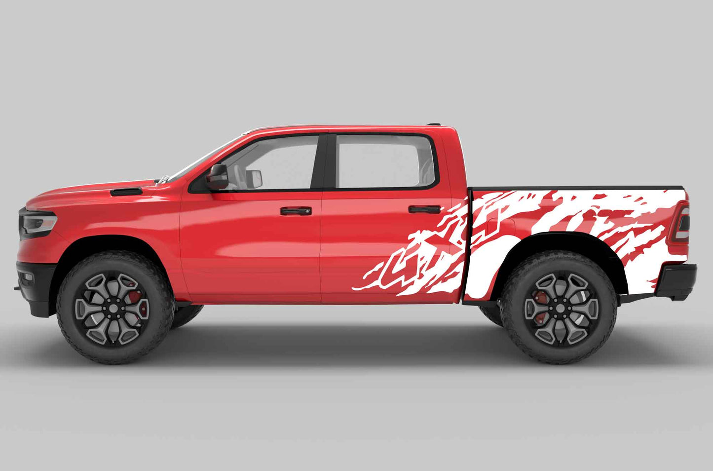 4X4 mud splash decals graphics compatible with Dodge Ram