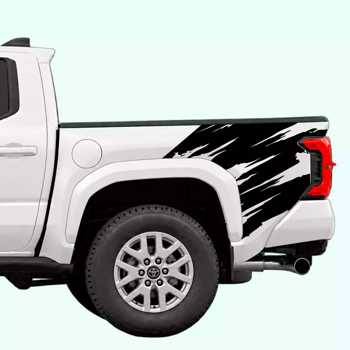 4th Gen Toyota Tacoma Torn Bed Decals Vinyl Graphics Kit Black