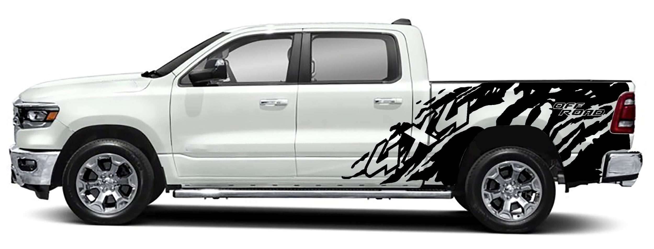 4x4 off road side graphics for dodge ram 1500 2500 2019 to 2023 models 