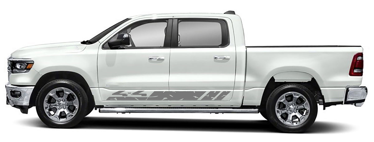 Off Road Rocker Panel Dodge Ram 4x4 Off Road Rocker Panel Stripes Decals (Pair) : Vinyl Grap