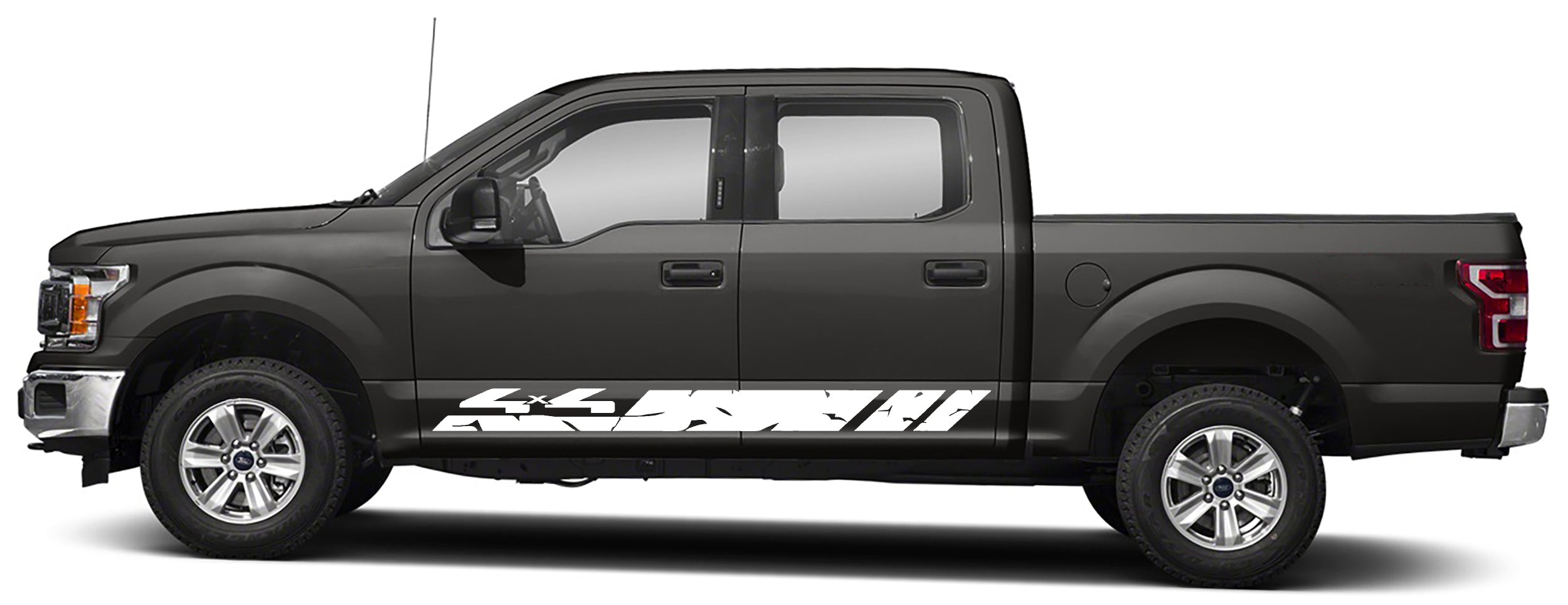 4x4 off road rocker panel stripes for ford f 150 2015 to 2020 models white