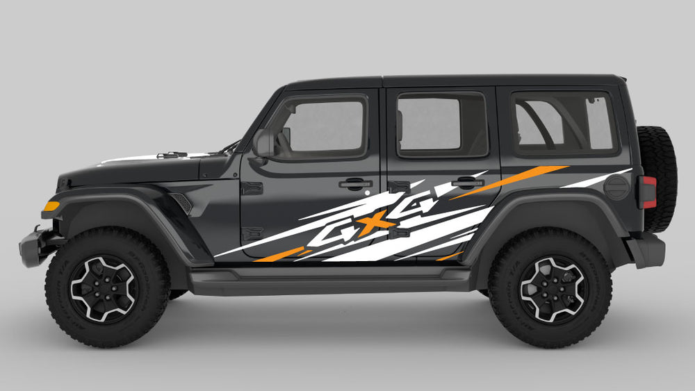 4x4 Side Decals for Jeep Wrangler JL (2018-2025) | Custom Vinyl ...