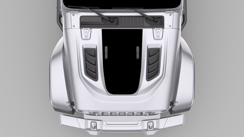 Blackout hood decal on Jeep Wrangler JL/JLU and Gladiator JT