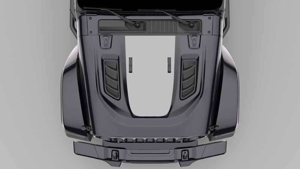 Blackout hood decal on Jeep Wrangler JL/JLU and Gladiator JT