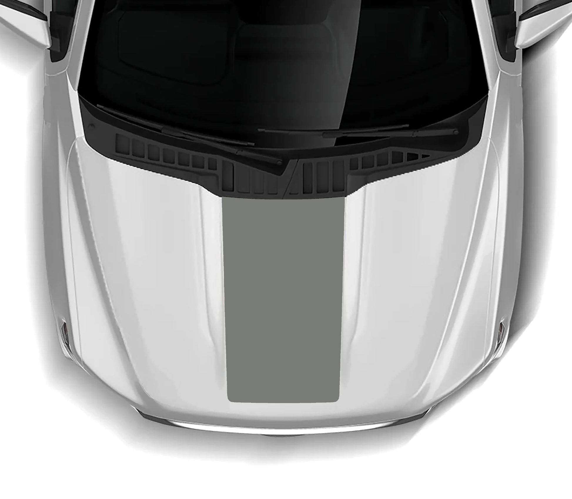 blackout hood decal for ford f 150 2021 to 2023 models gray