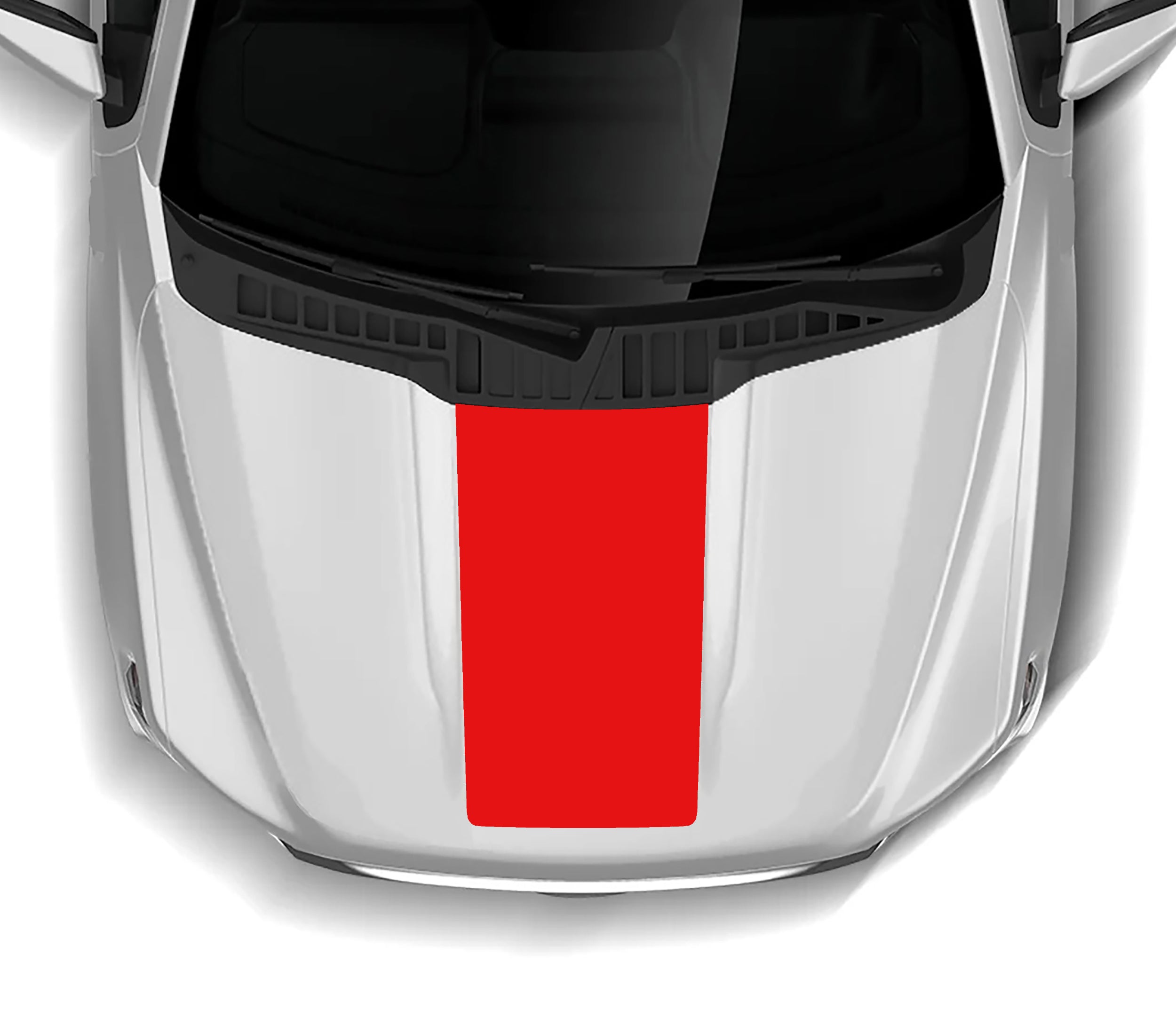 blackout hood decal for ford f 150 2021 to 2023 models red