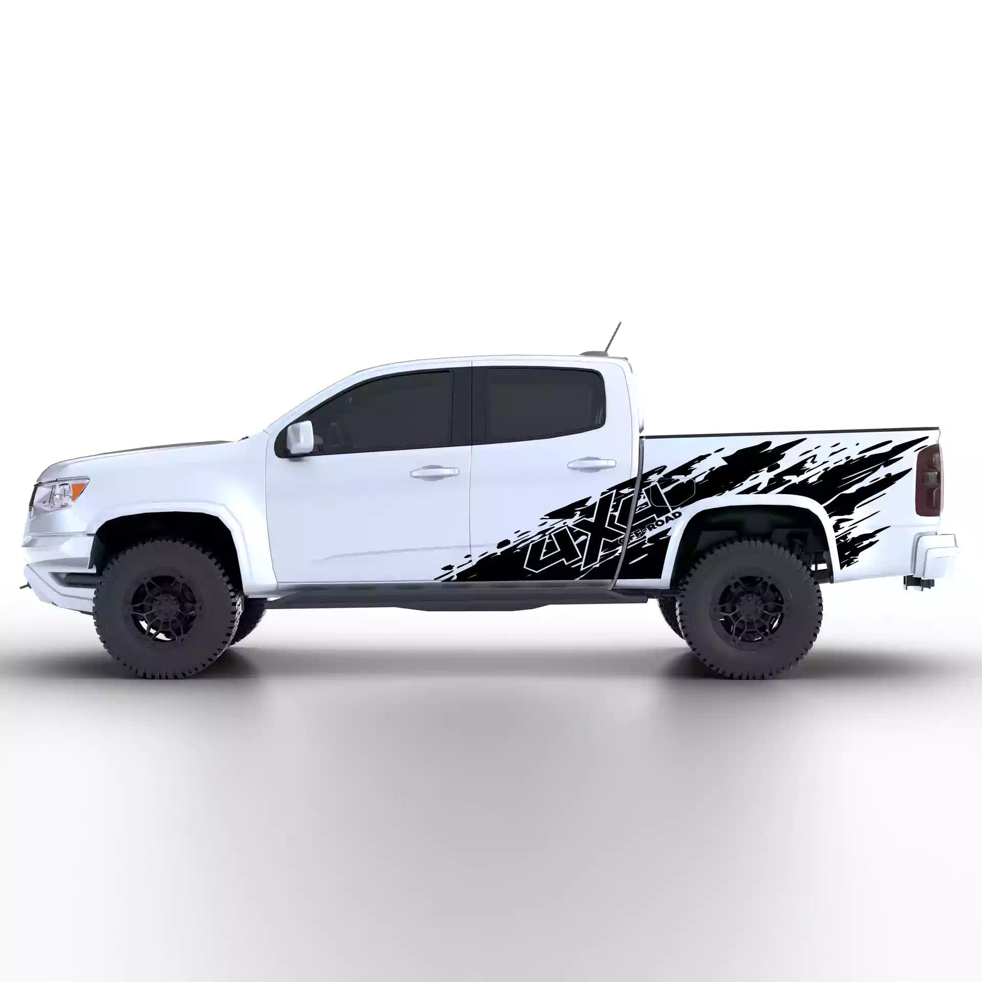 2015-2022 Chevrolet Colorado 4x4 Mud Splash Side Decals Vinyl Graphics Kit Black