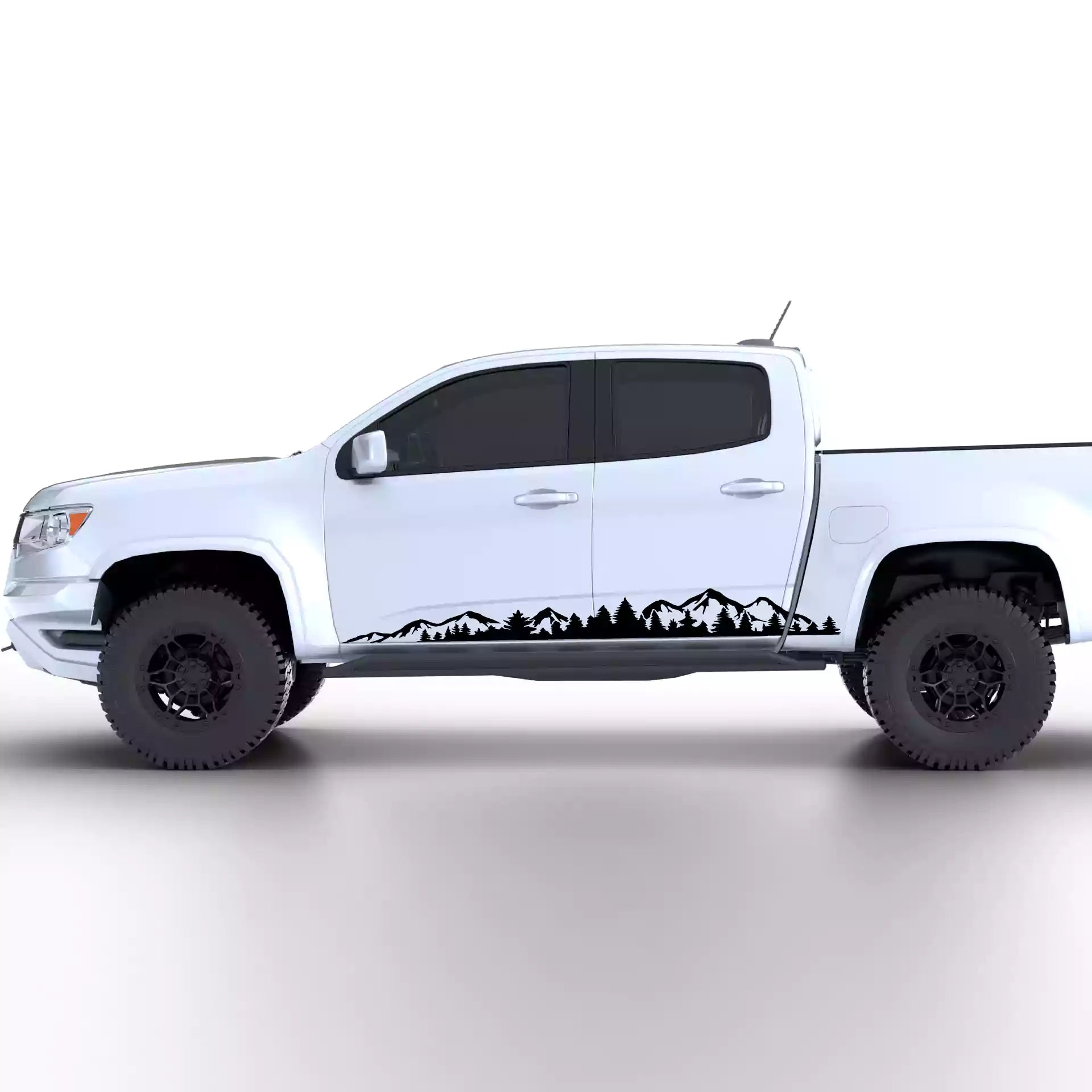 2015-2022 Chevrolet Colorado Adventure Side Stripes Vinyl Graphics Kit Black