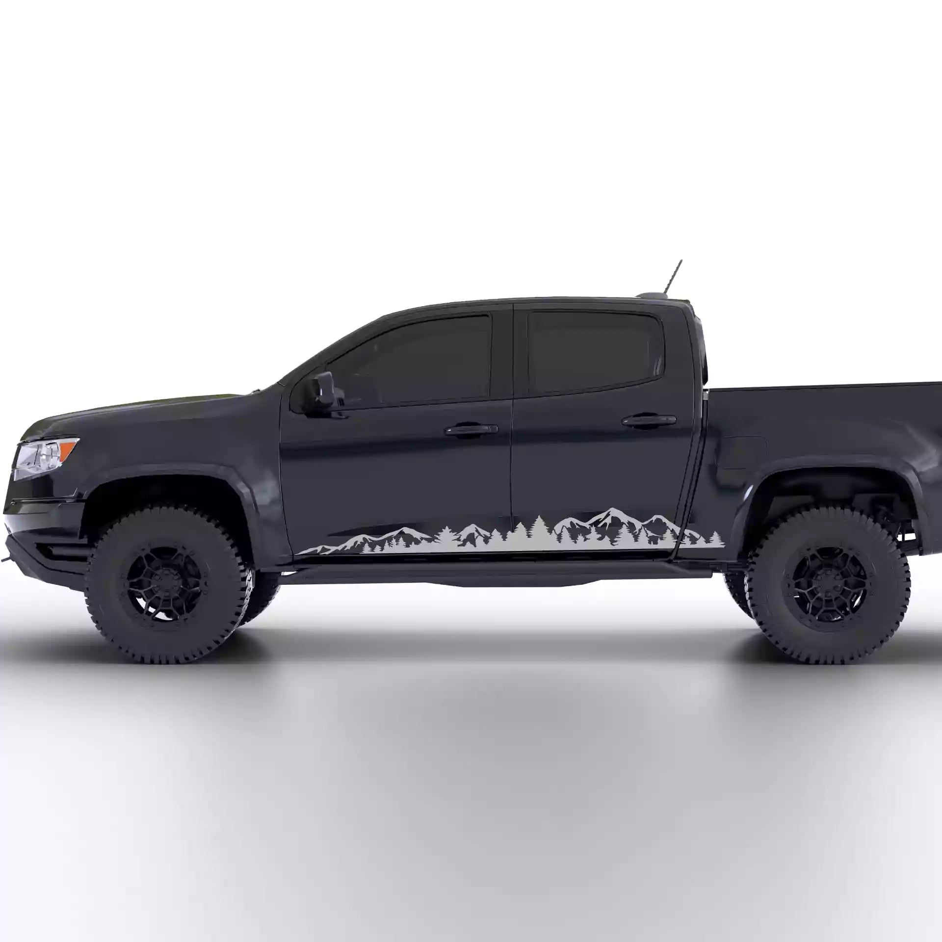 2015-2022 Chevrolet Colorado Adventure Side Stripes Vinyl Graphics Kit Gray