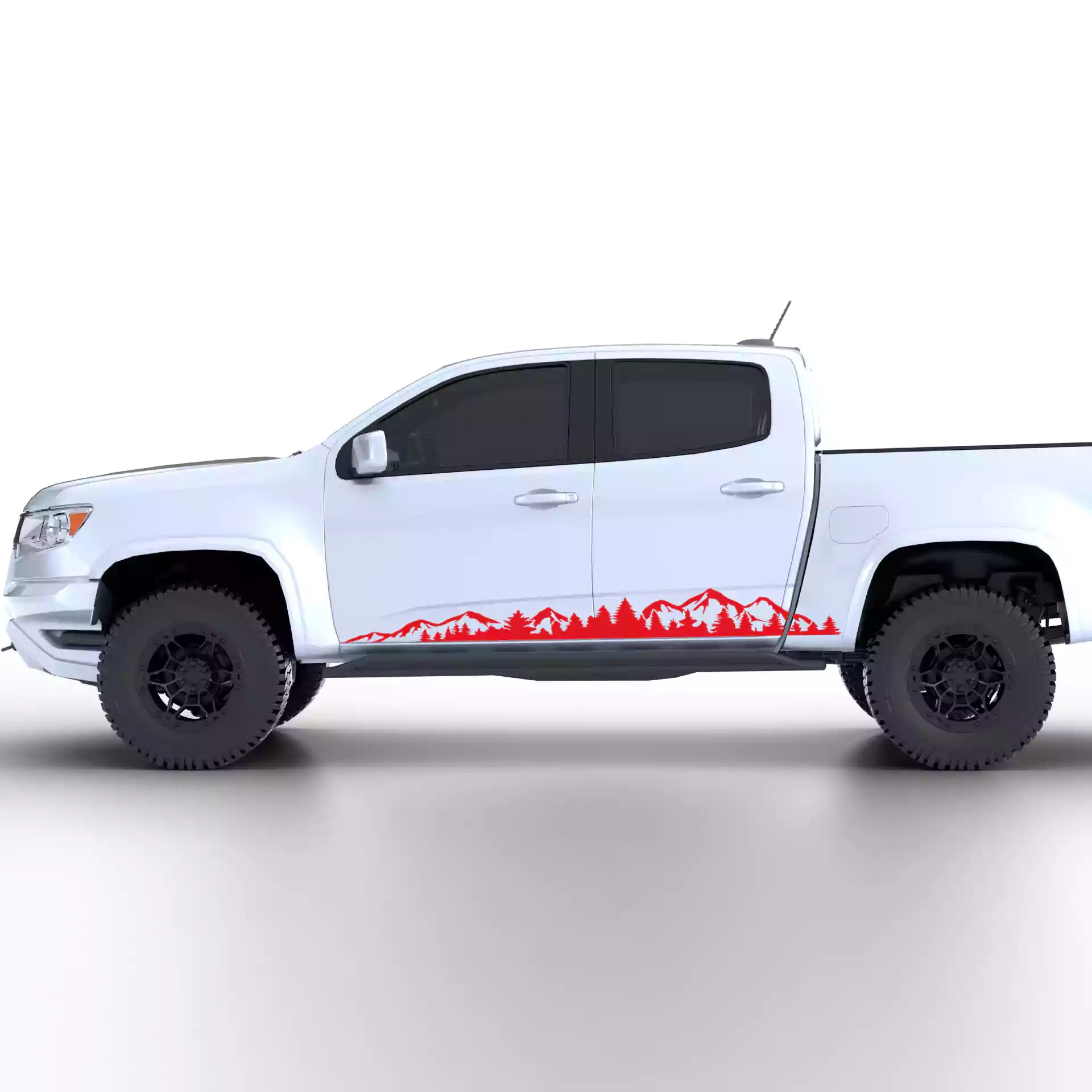 2015-2022 Chevrolet Colorado Adventure Side Stripes Vinyl Graphics Kit Red