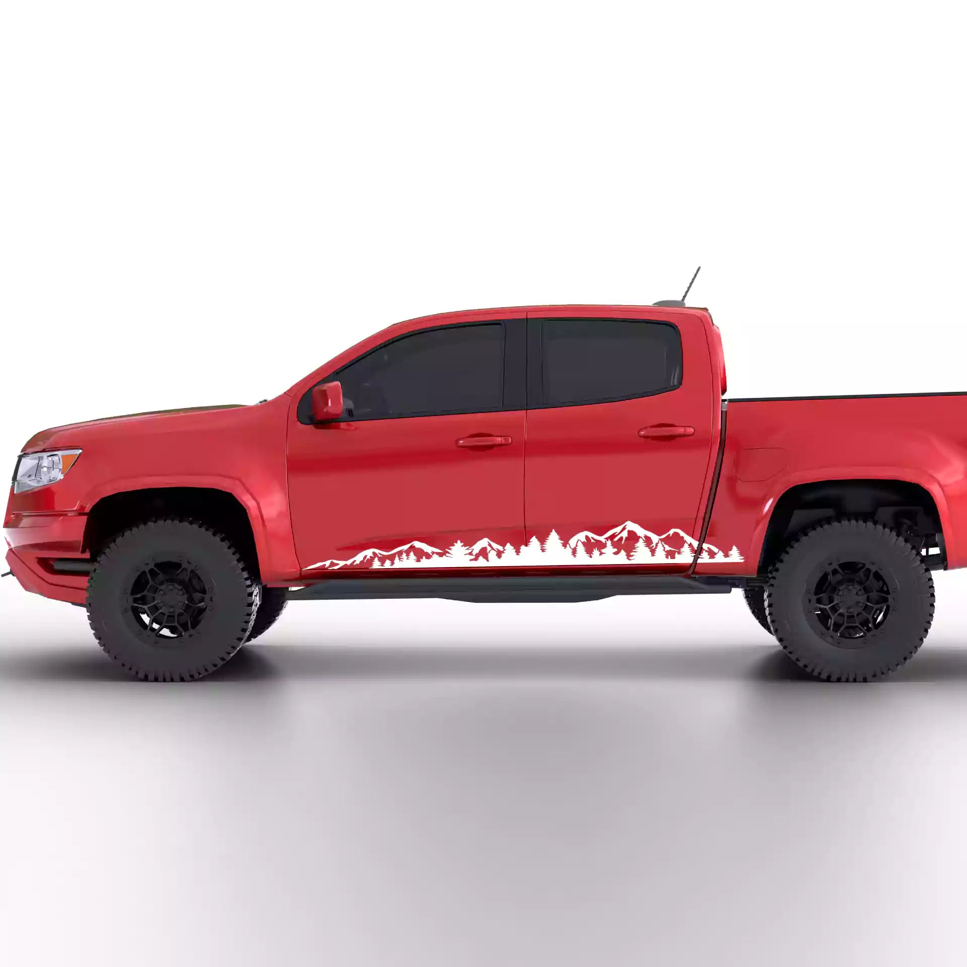 2015-2022 Chevrolet Colorado Adventure Side Stripes Vinyl Graphics Kit White