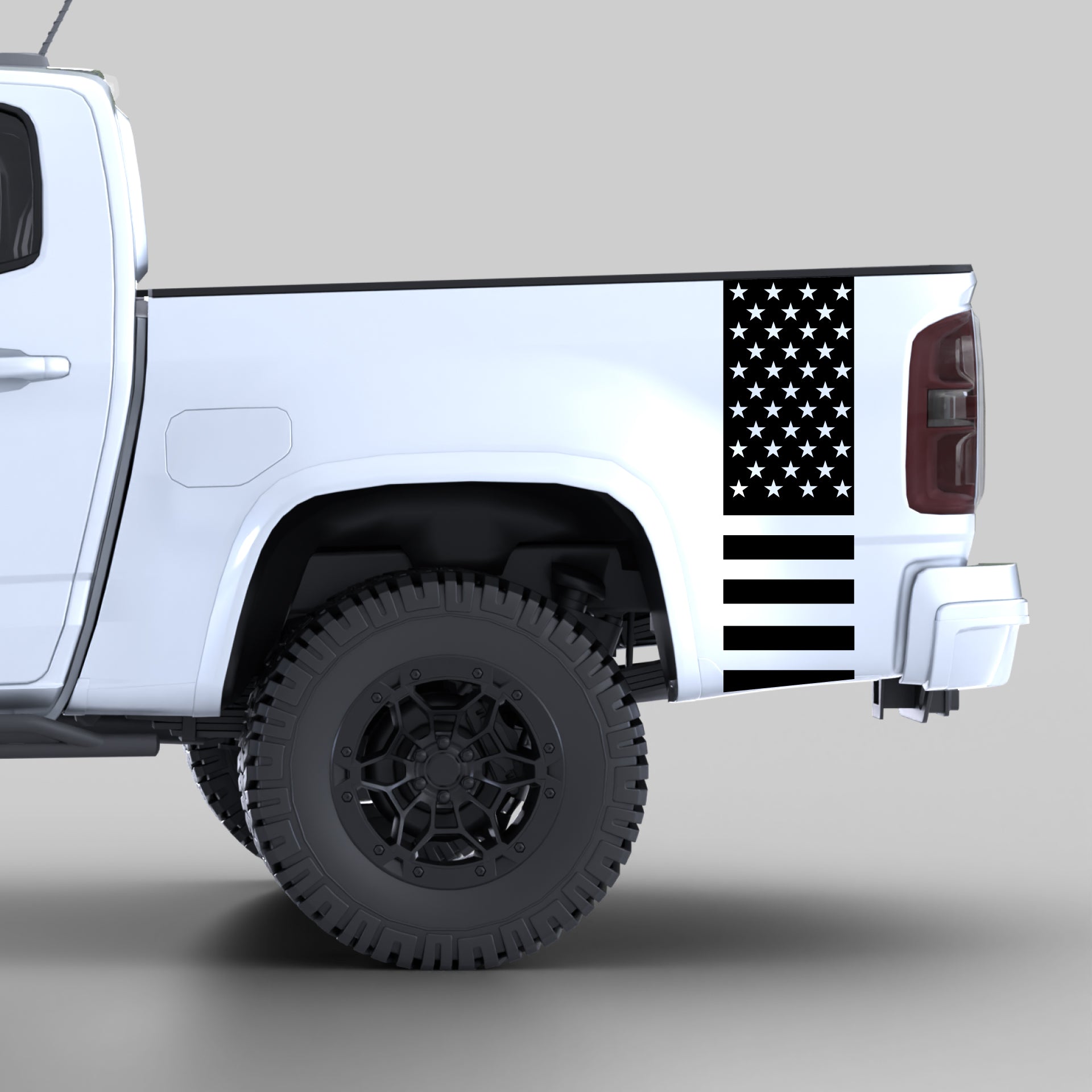 2015-2022 Chevrolet Colorado American Flag Bed Stripes Vinyl Graphics Kit