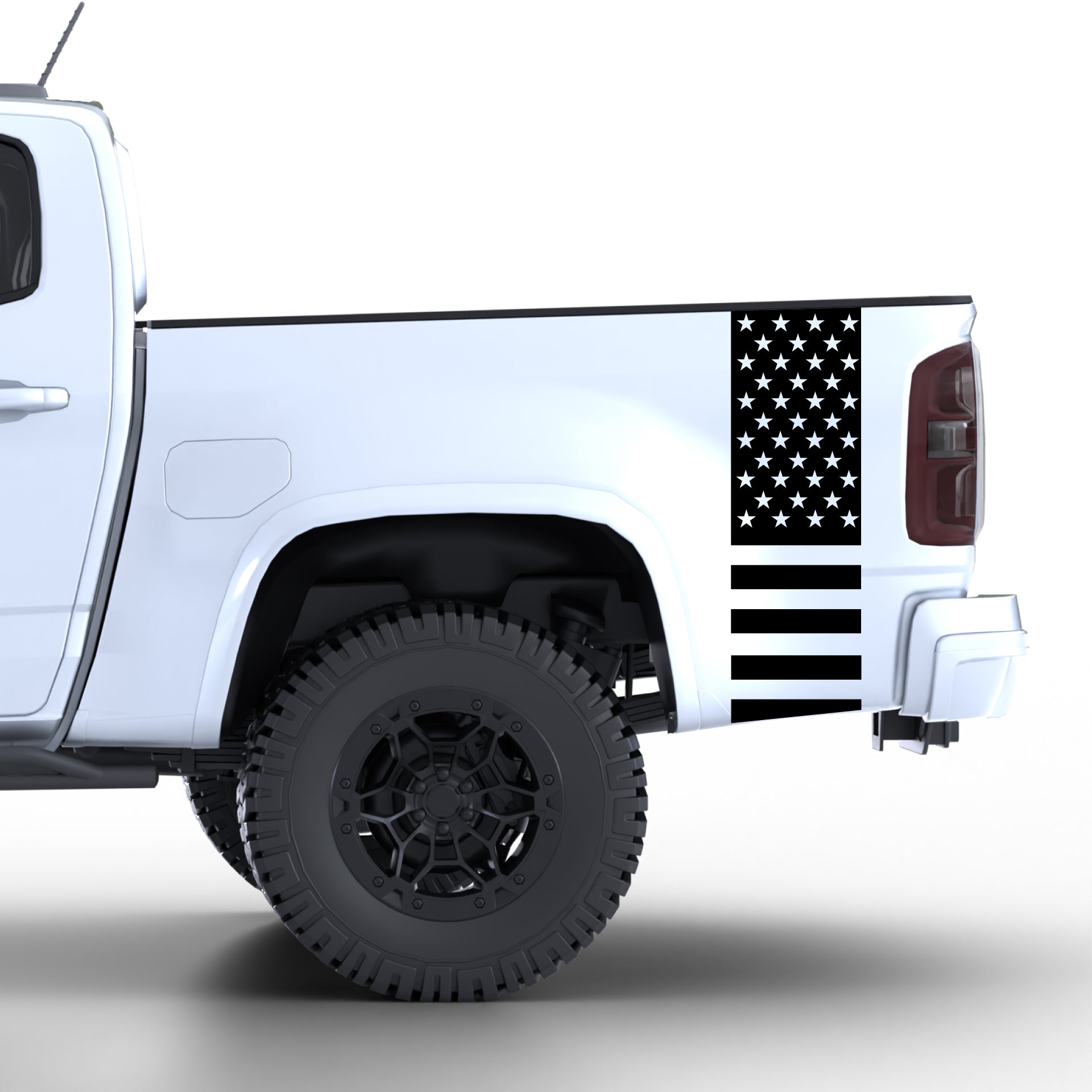 2015-2022 Chevrolet Colorado American Flag Bed Stripes Vinyl Graphics Kit