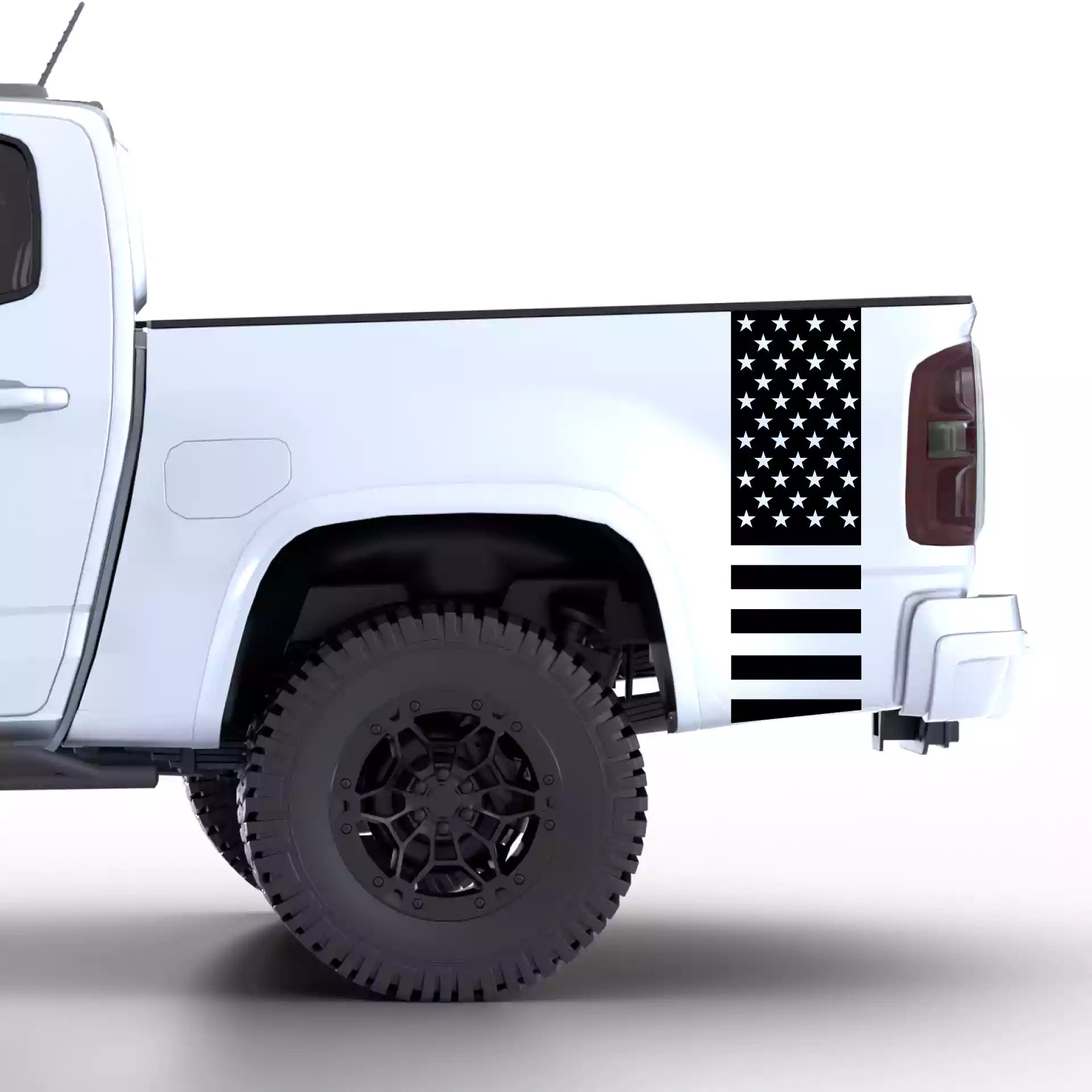 2015-2022 Chevrolet Colorado American Flag Bed Stripes Vinyl Graphics Kit
