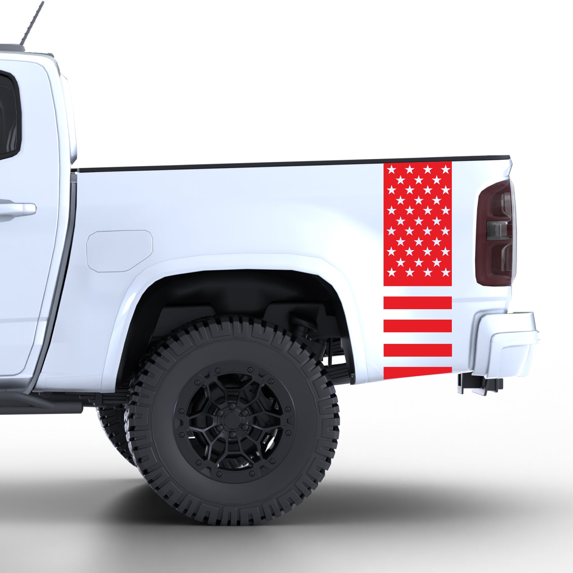 2015-2022 Chevrolet Colorado American Flag Bed Stripes Vinyl Graphics Kit