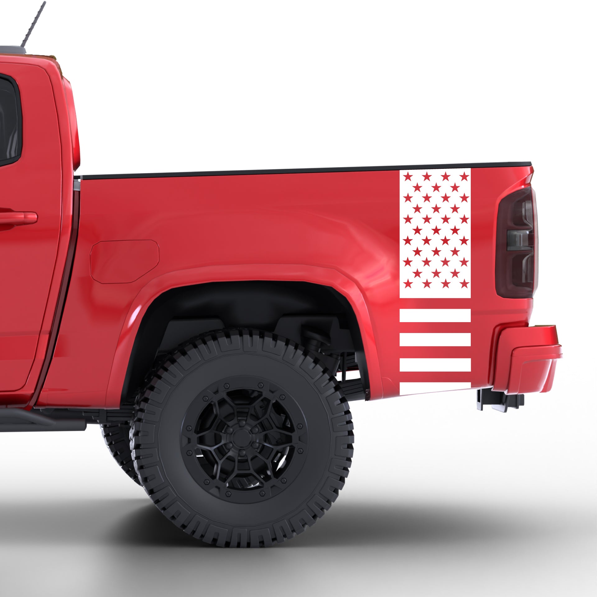 2015-2022 Chevrolet Colorado American Flag Bed Stripes Vinyl Graphics Kit