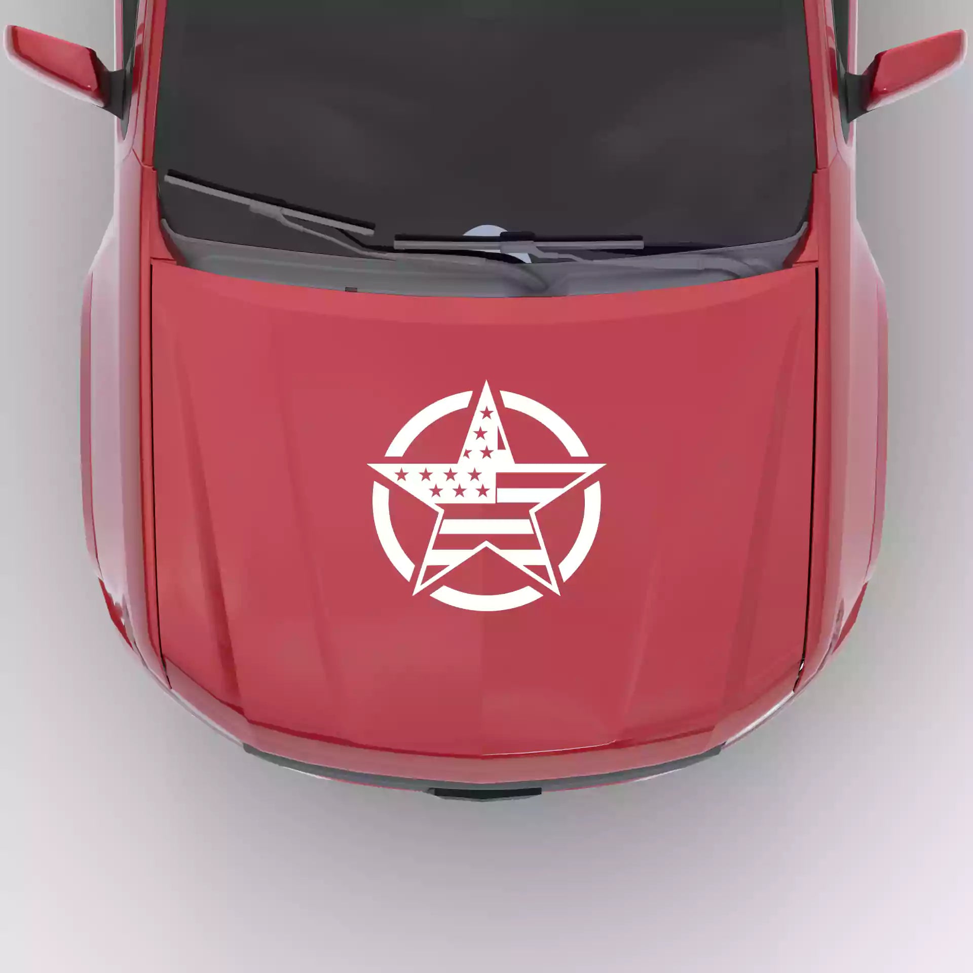 2016-2022 Chevrolet Colorado Army Star Hood Decal Vinyl Graphics Kit White