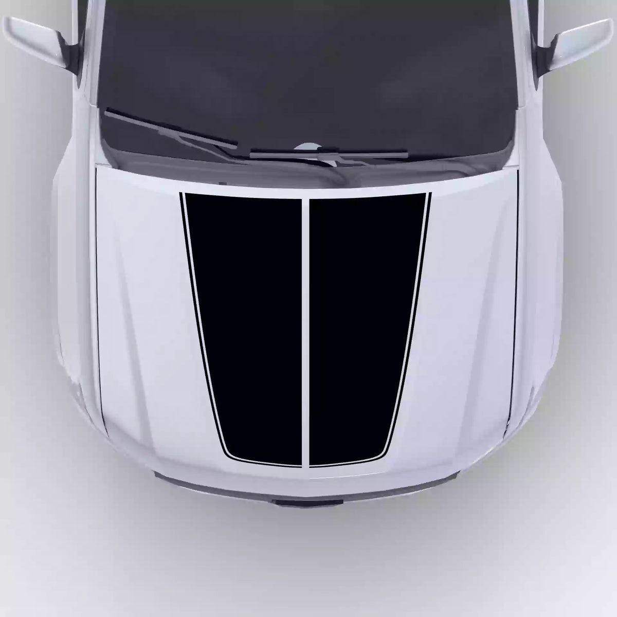 2015-2022 Chevrolet Colorado Dual Stripes Hood Decal Vinyl Graphics Kit Black