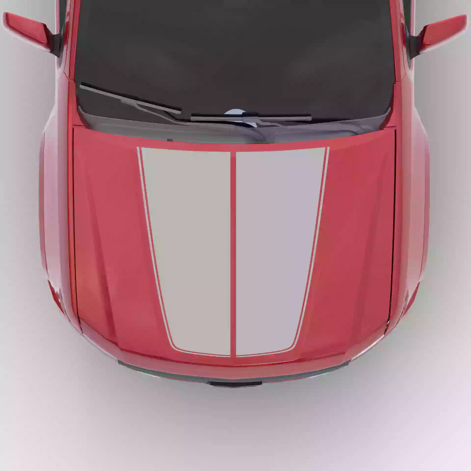 2015-2022 Chevrolet Colorado Dual Stripes Hood Decal Vinyl Graphics Kit Gray