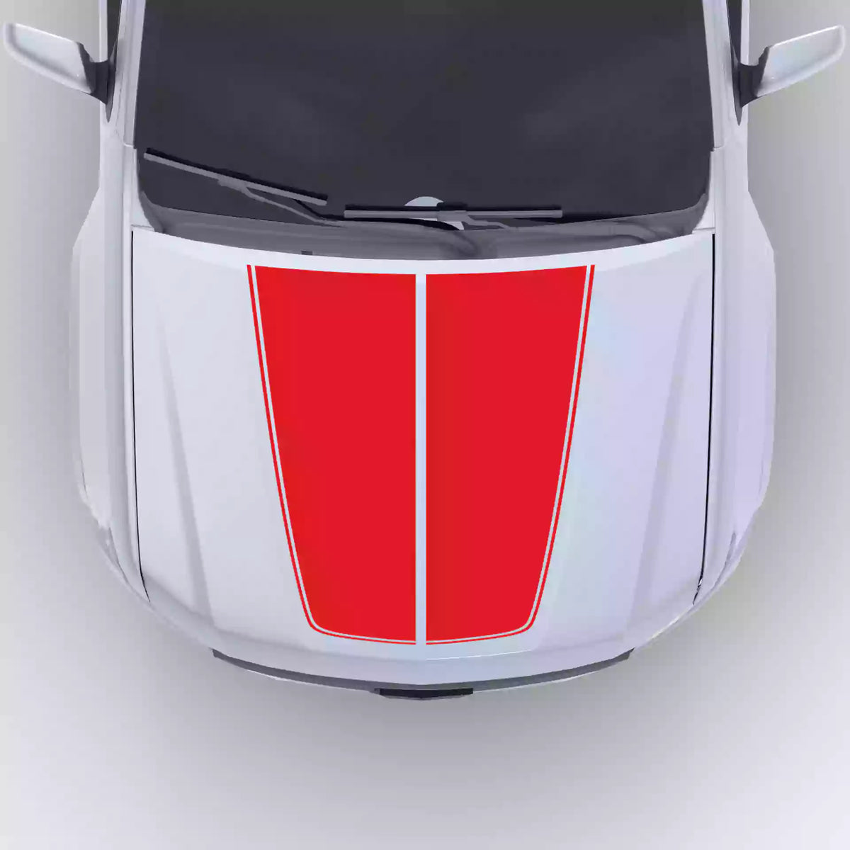 2015-2022 Chevrolet Colorado Dual Stripes Hood Decal Vinyl Graphics Kit Red