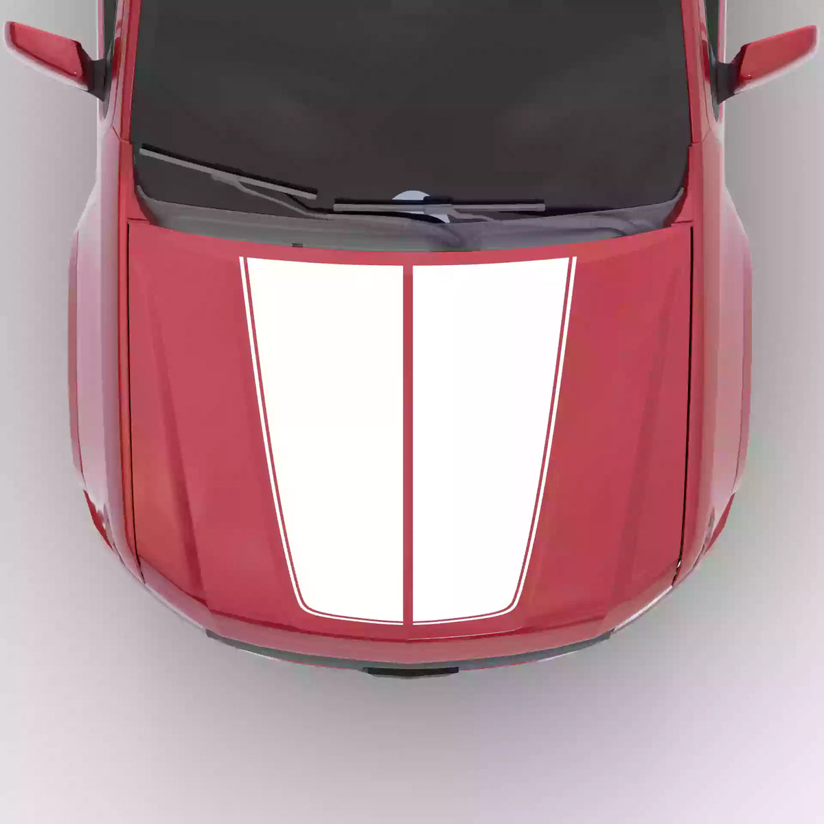 2015-2022 Chevrolet Colorado Dual Stripes Hood Decal Vinyl Graphics Kit White