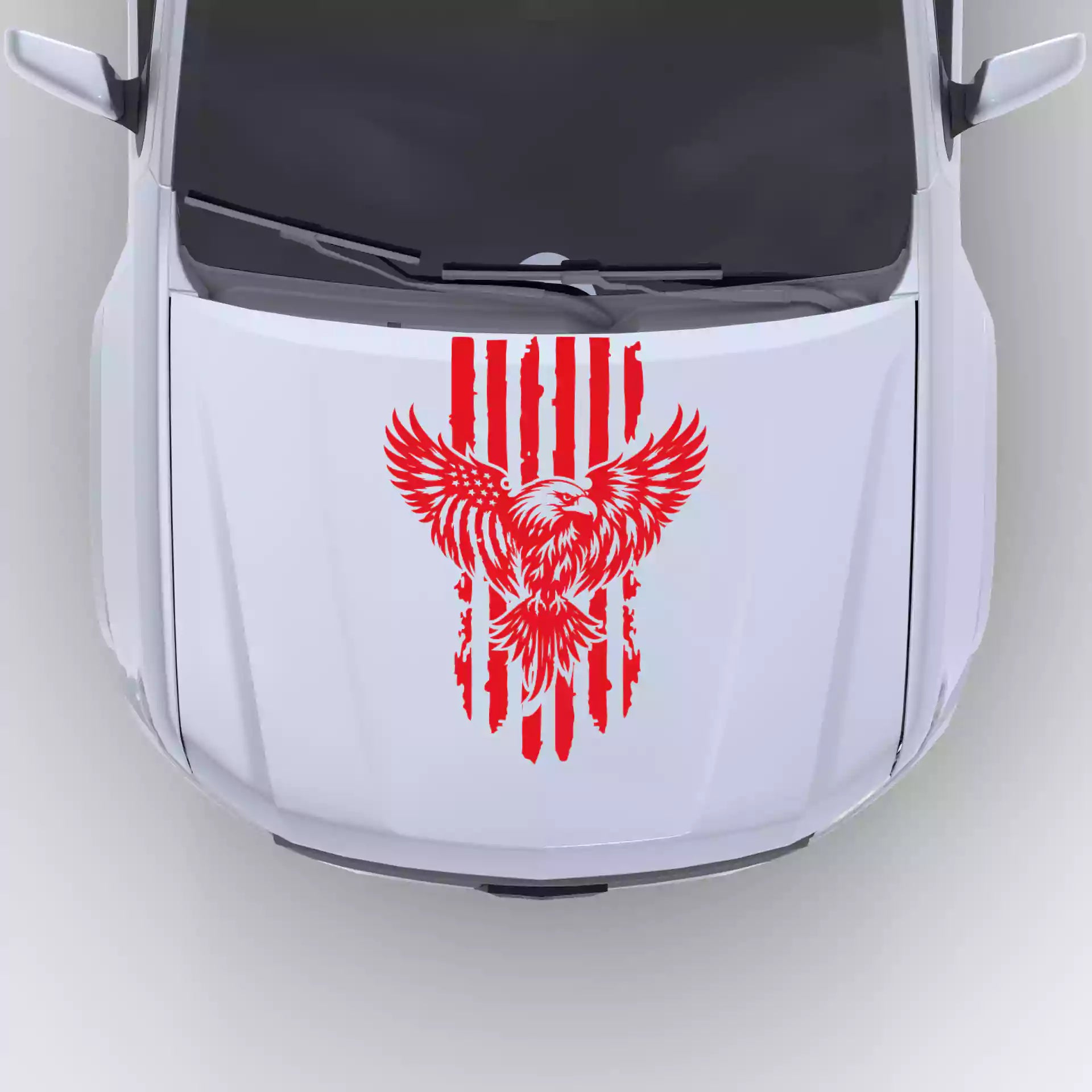 2016-2022 Chevrolet Colorado Eagle USA Flag Hood Decals Vinyl Graphics Kit Red