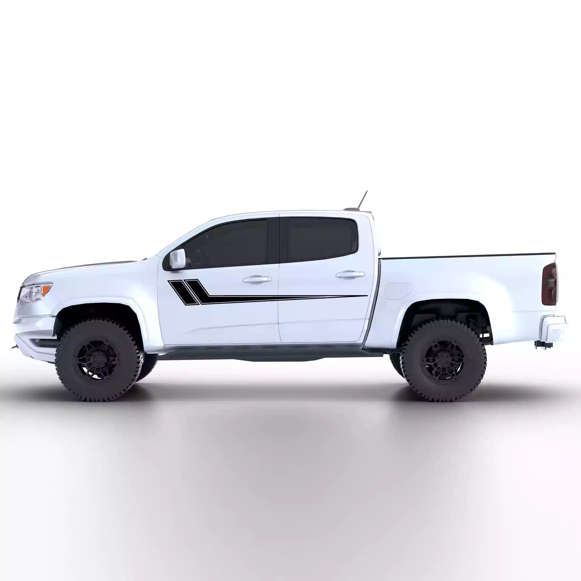 2015-2022 Chevrolet Colorado Hockey Side Stripes Vinyl Graphics Kit Black