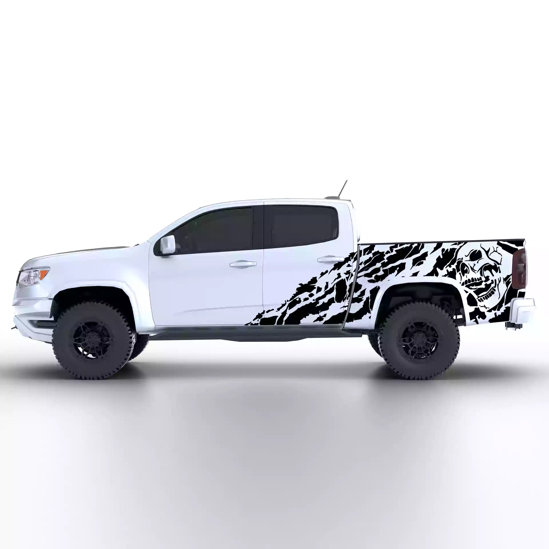 2015-2022 Chevrolet Colorado Nightmare Side Decals Vinyl Graphics Kit Black