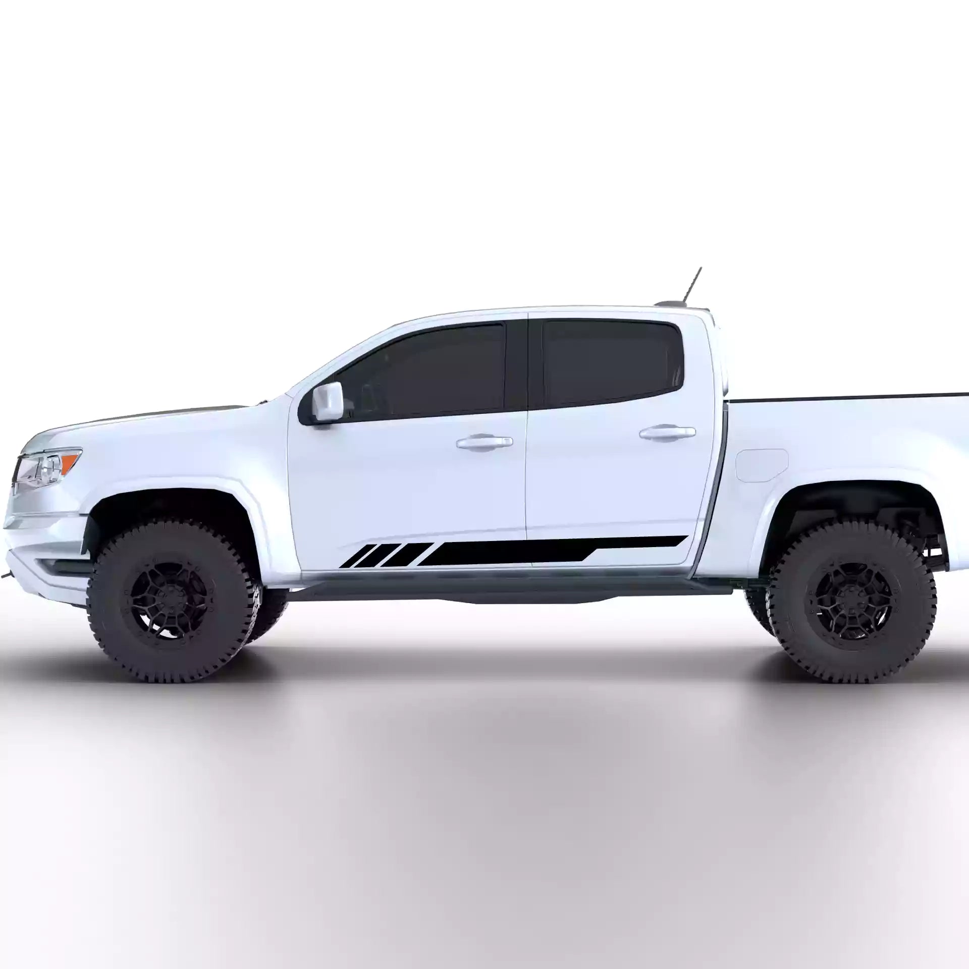 2015-2022 Chevrolet Colorado Adventure Side Stripes Vinyl Graphics Kit Black