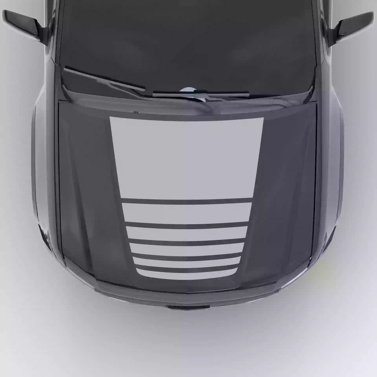 2015-2022 Chevrolet Colorado Strobe Hood Decal Vinyl Graphics Kit Gray