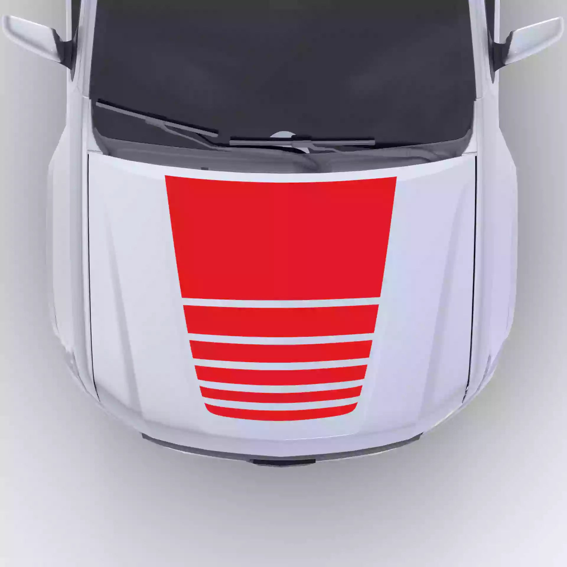2015-2022 Chevrolet Colorado Strobe Hood Decal Vinyl Graphics Kit Red