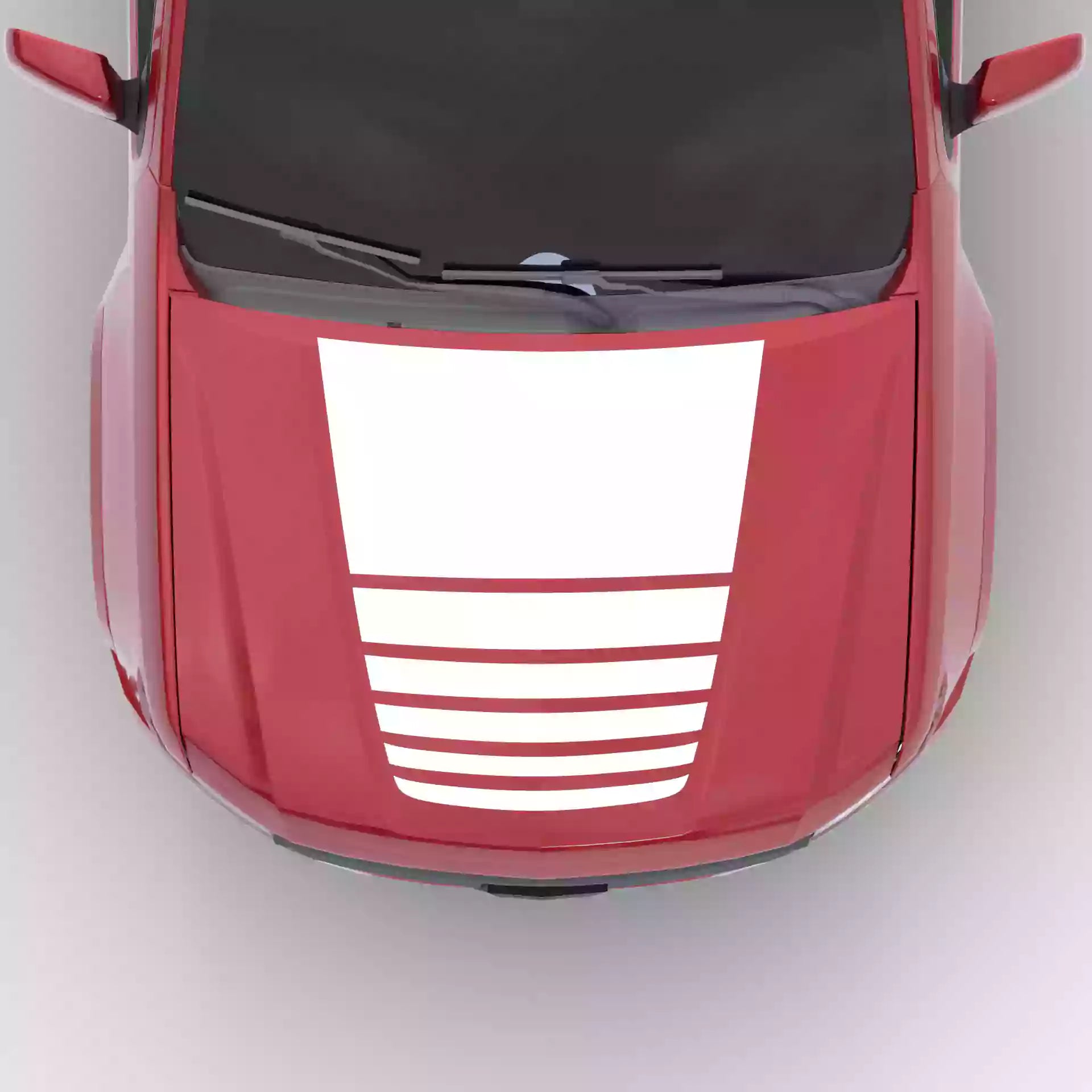 2015-2022 Chevrolet Colorado Strobe Hood Decal Vinyl Graphics Kit White