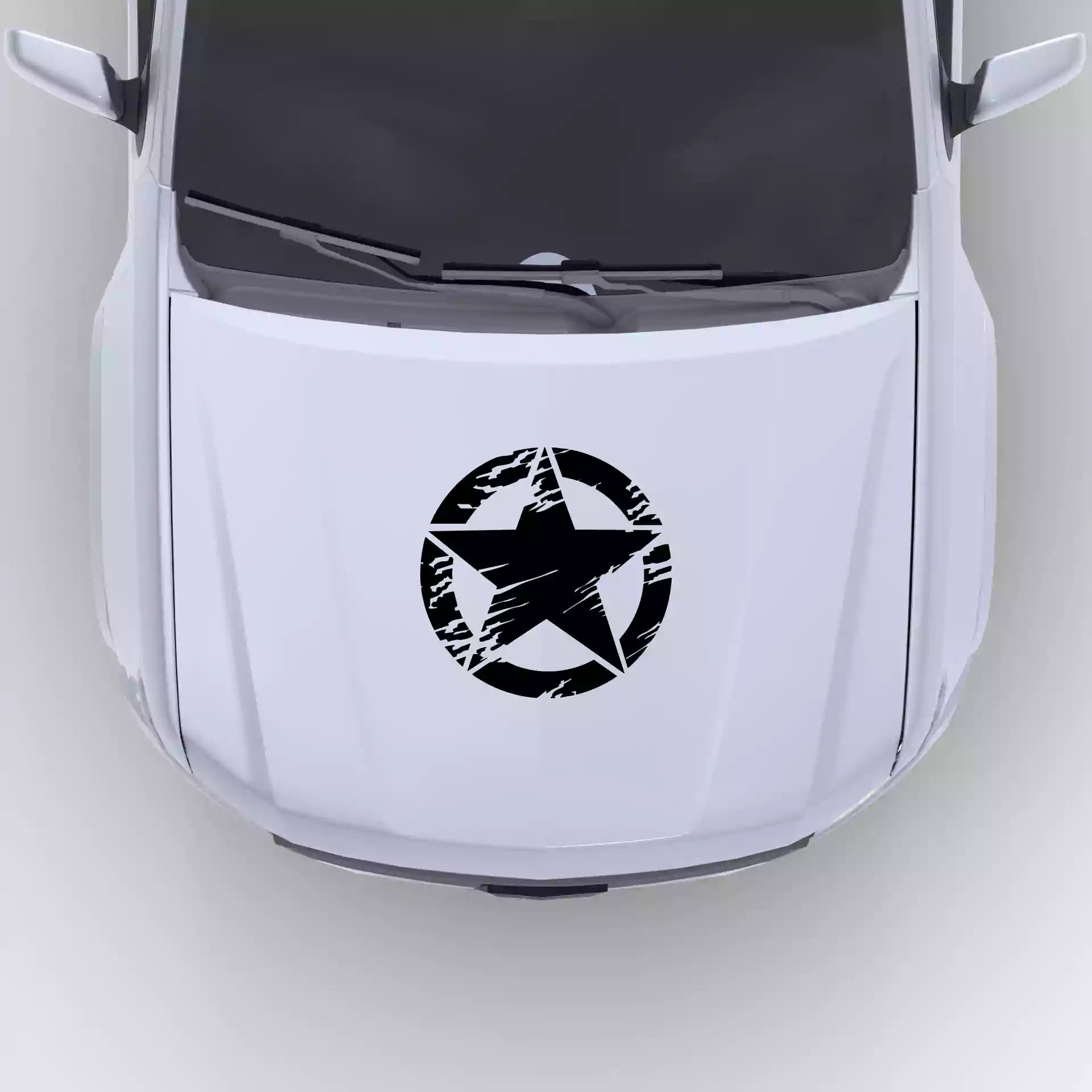 2016-2022 Chevrolet Colorado Torn Star Hood Decal Vinyl Graphics Kit Black