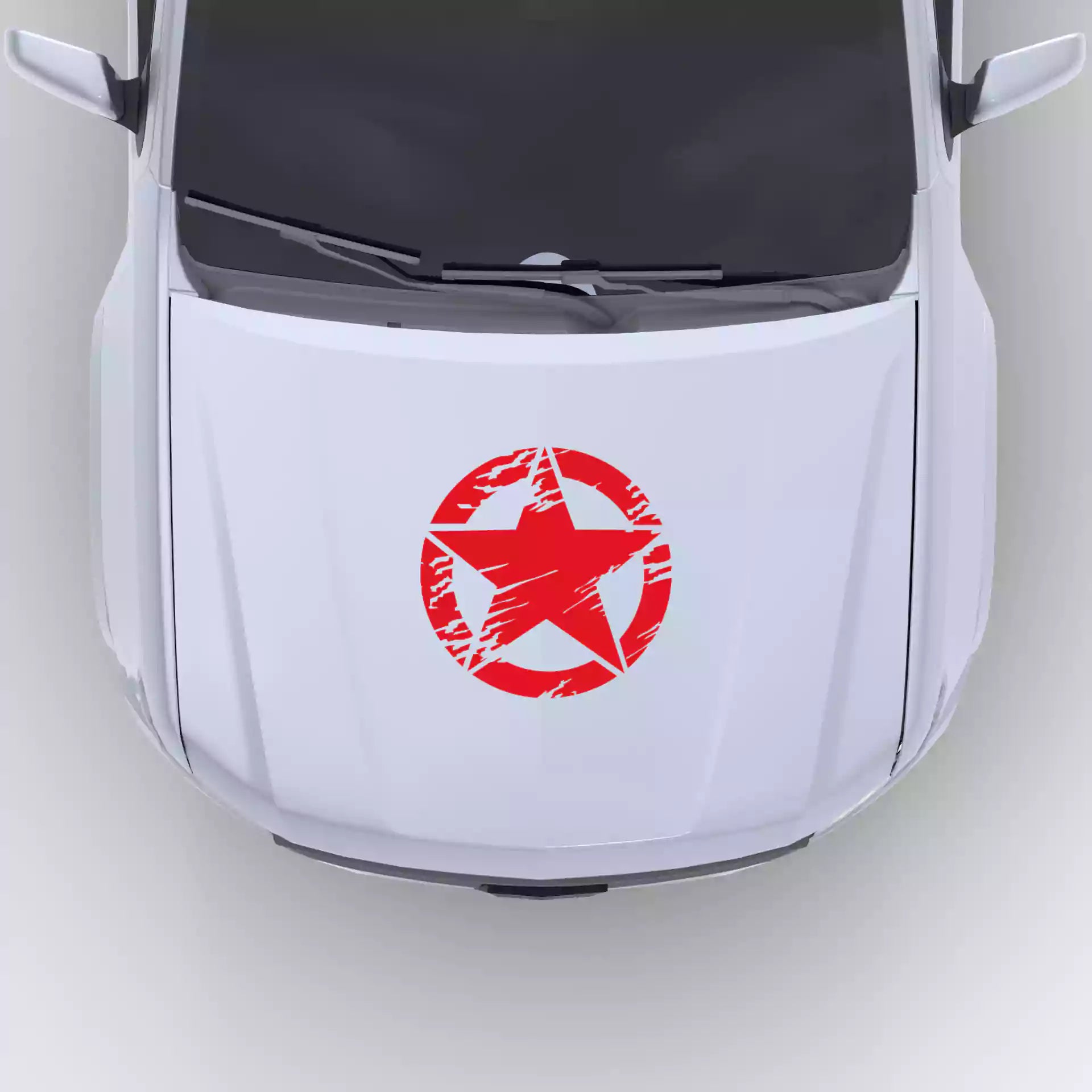 2016-2022 Chevrolet Colorado Torn Star Hood Decal Vinyl Graphics Kit Red