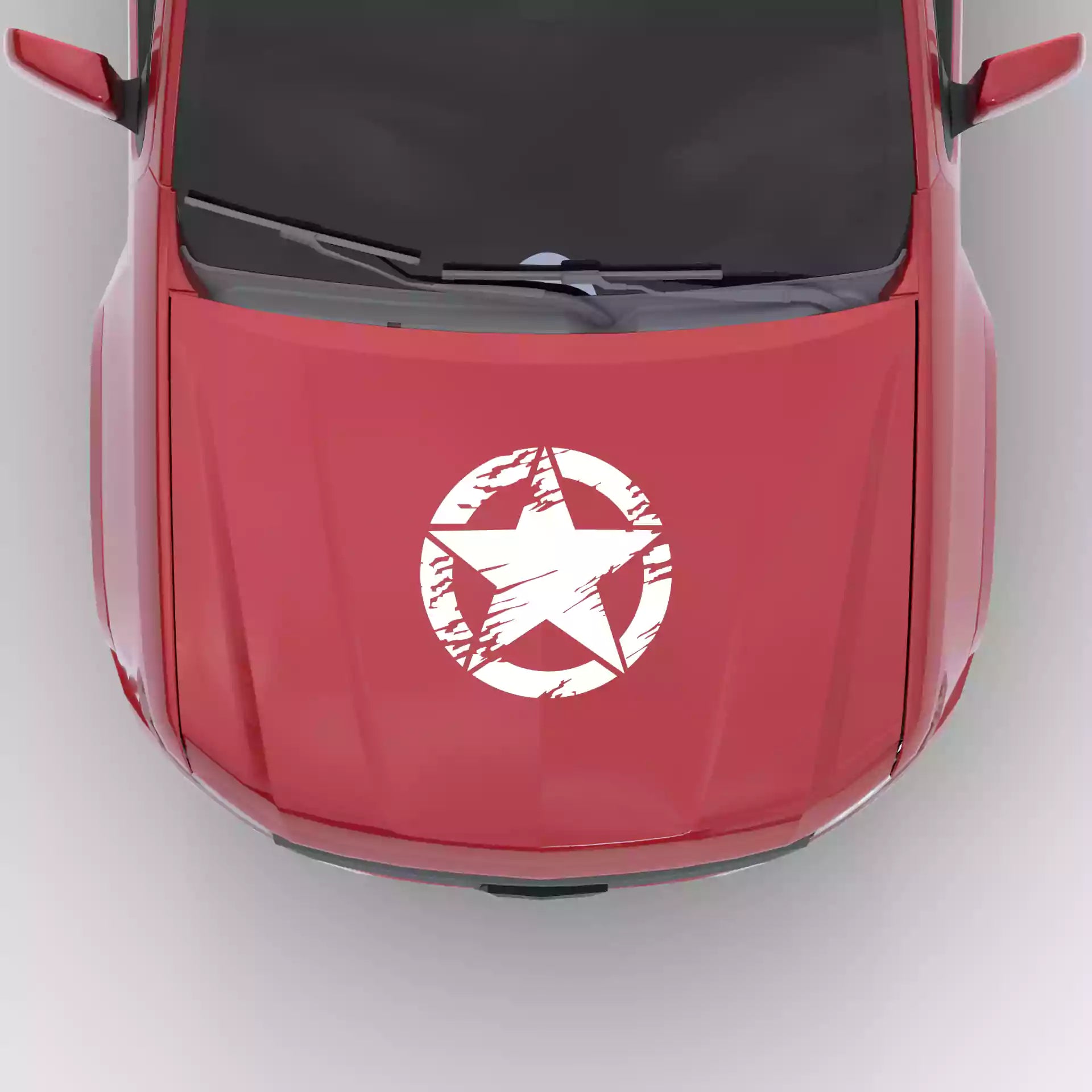 2016-2022 Chevrolet Colorado Torn Star Hood Decal Vinyl Graphics Kit White