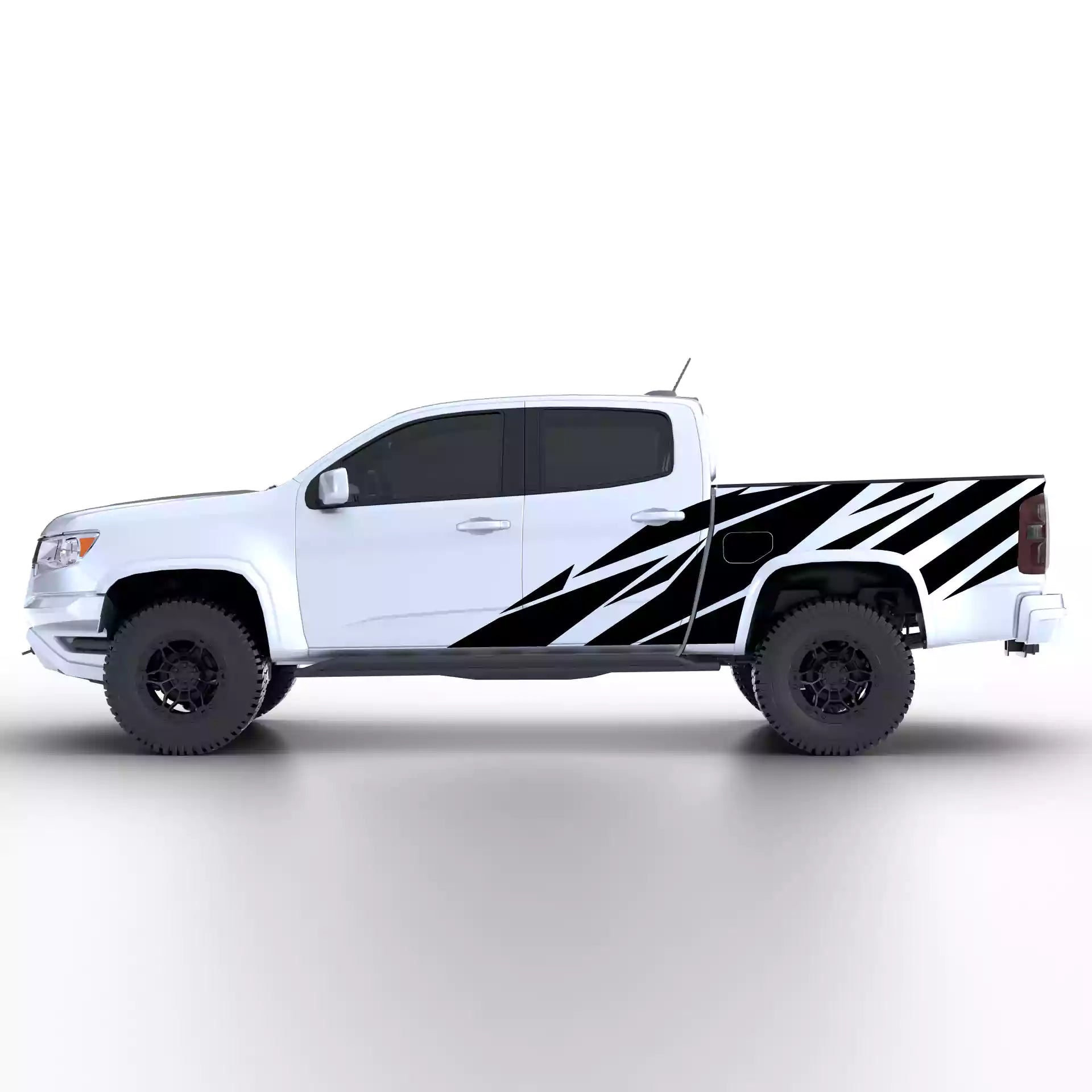 2015-2022 Chevrolet Colorado Warlord Side Decals Vinyl Graphics Kit Black