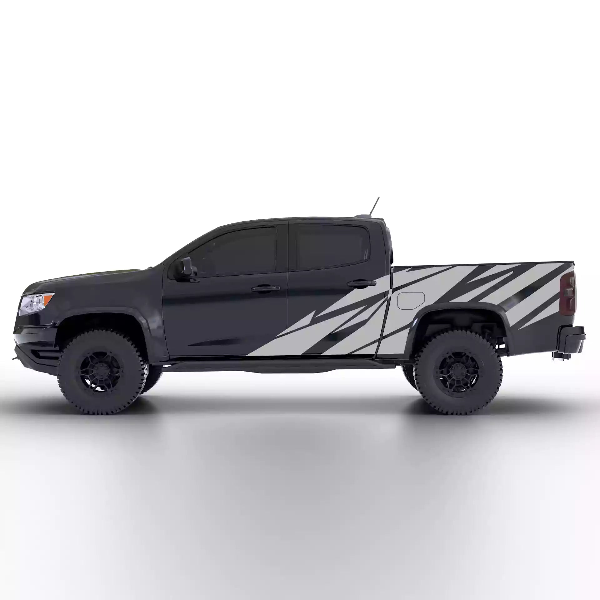 2015-2022 Chevrolet Colorado Warlord Side Decals Vinyl Graphics Kit Gray