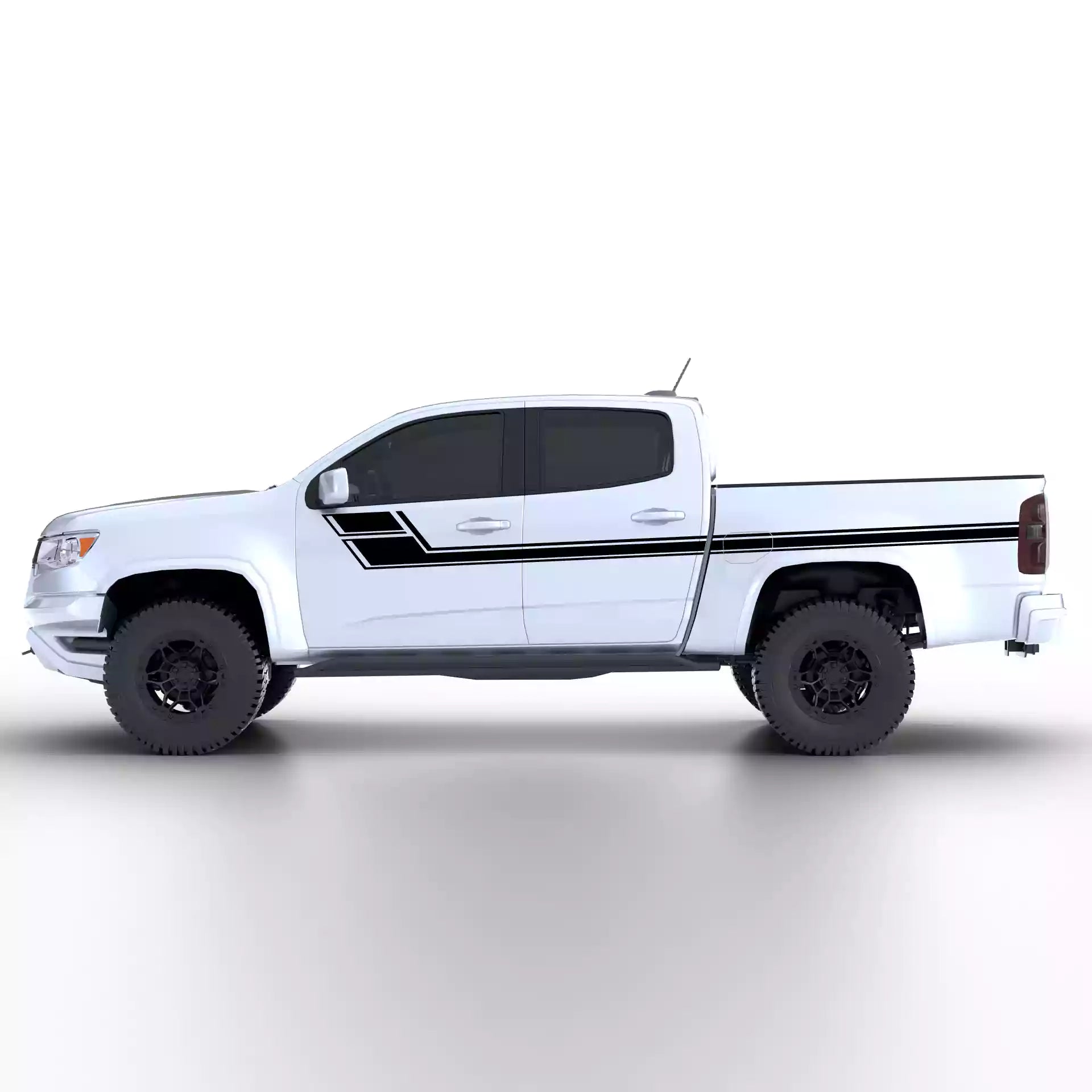 2015-2022 Chevrolet Colorado Side Stripes Vinyl Graphics Kit Black