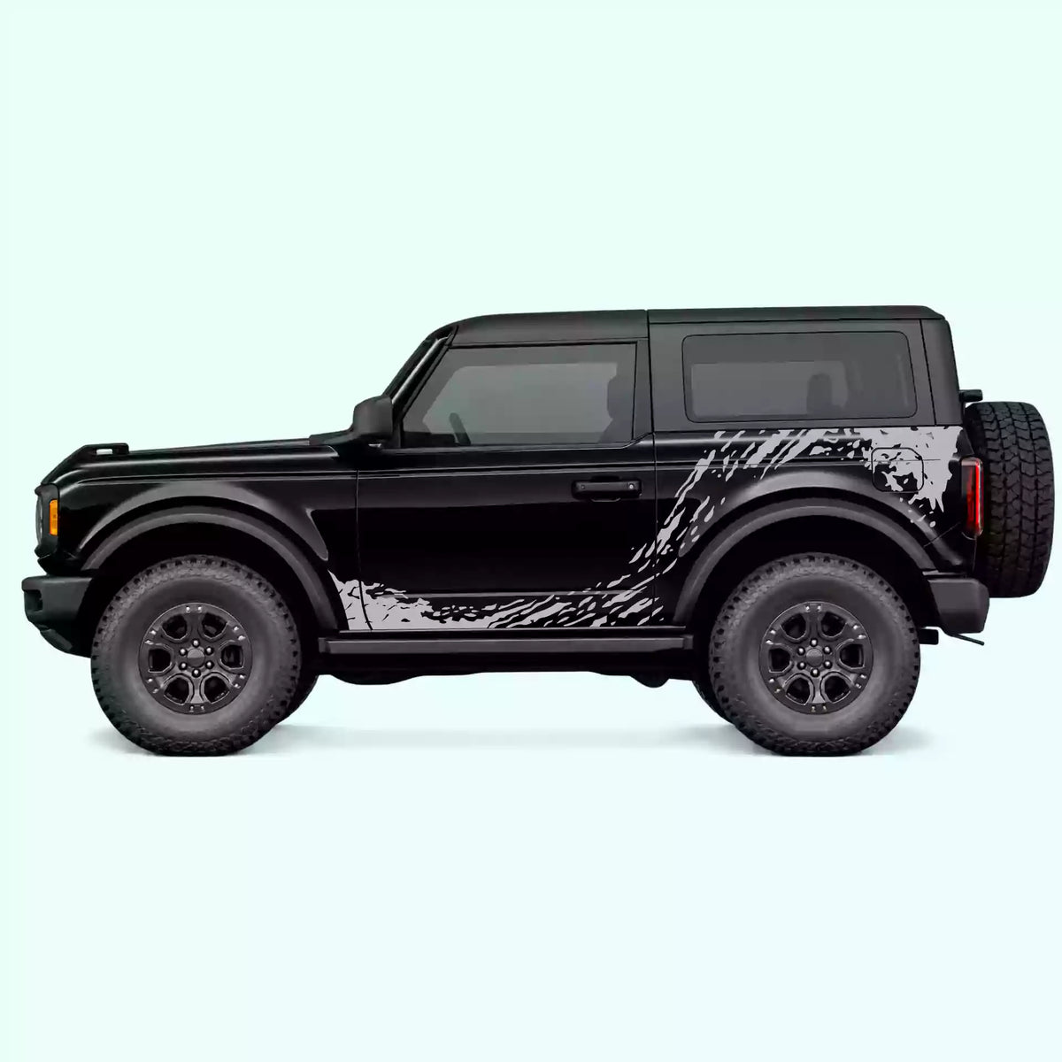 Ford Bronco 2 doors Mud Splash Rocker & Side Vinyl Graphics Kit Gray