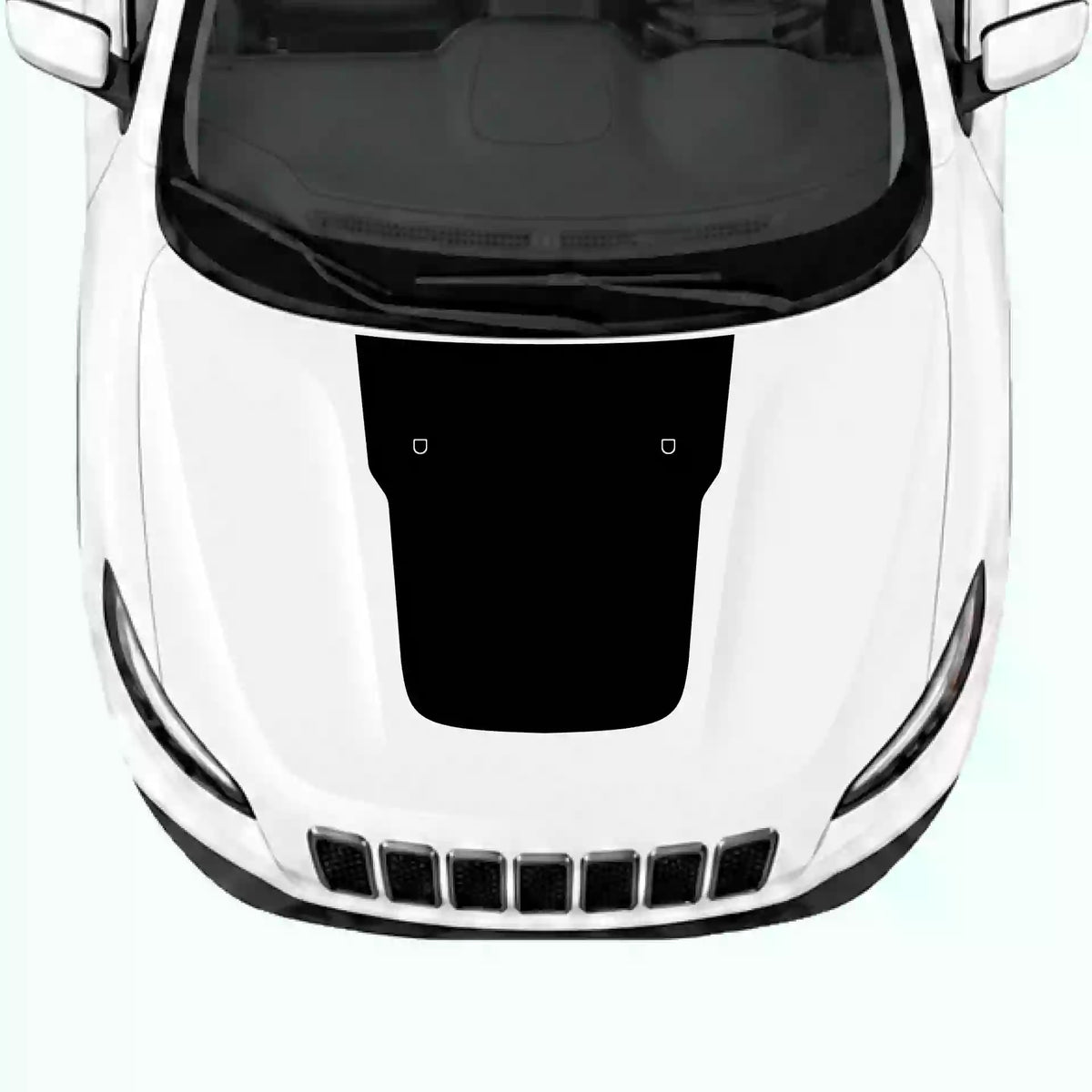 2019-2023 Jeep Cherokee Hood Decal Vinyl Graphics Kit Black