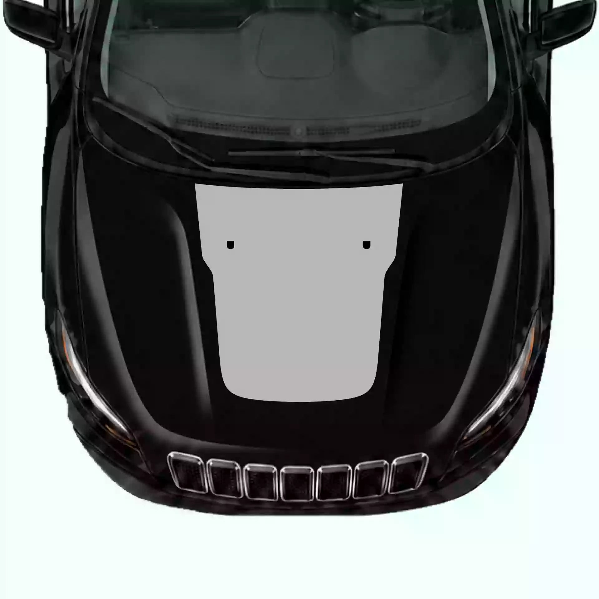 2019-2023 Jeep Cherokee Hood Decal Vinyl Graphics Kit Gray