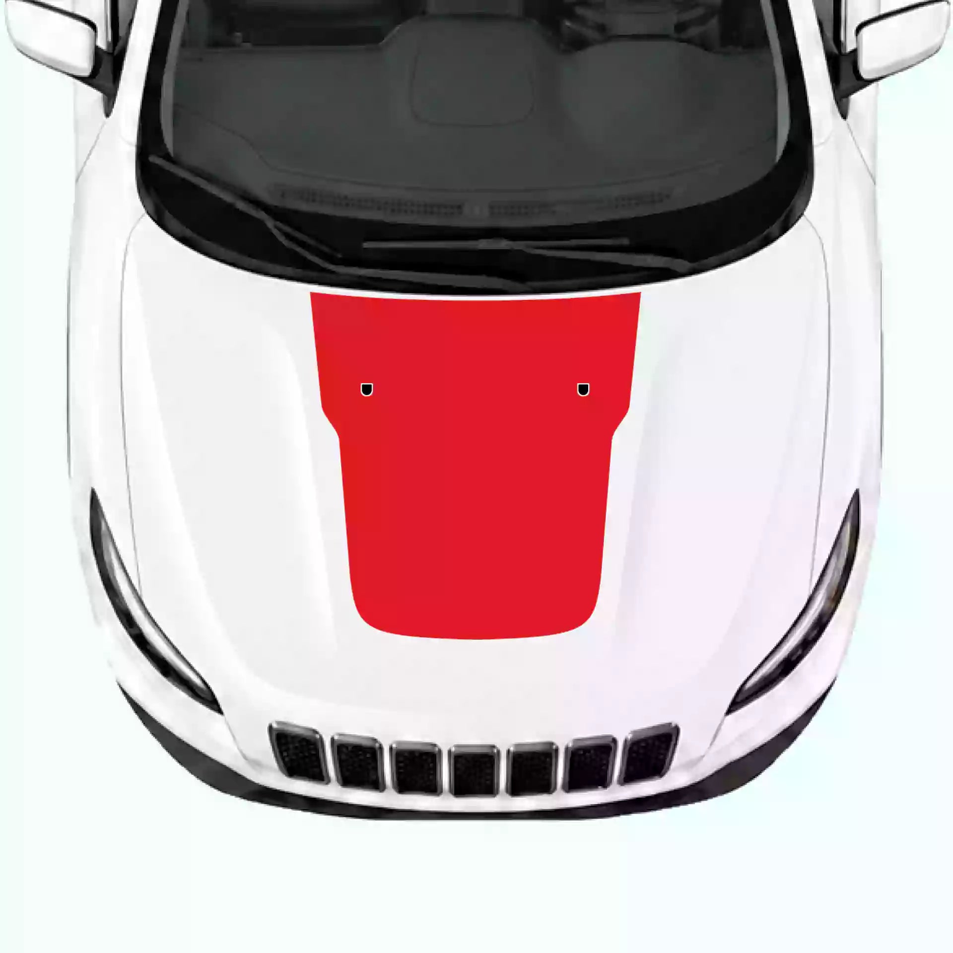2019-2023 Jeep Cherokee Hood Decal Vinyl Graphics Kit Red