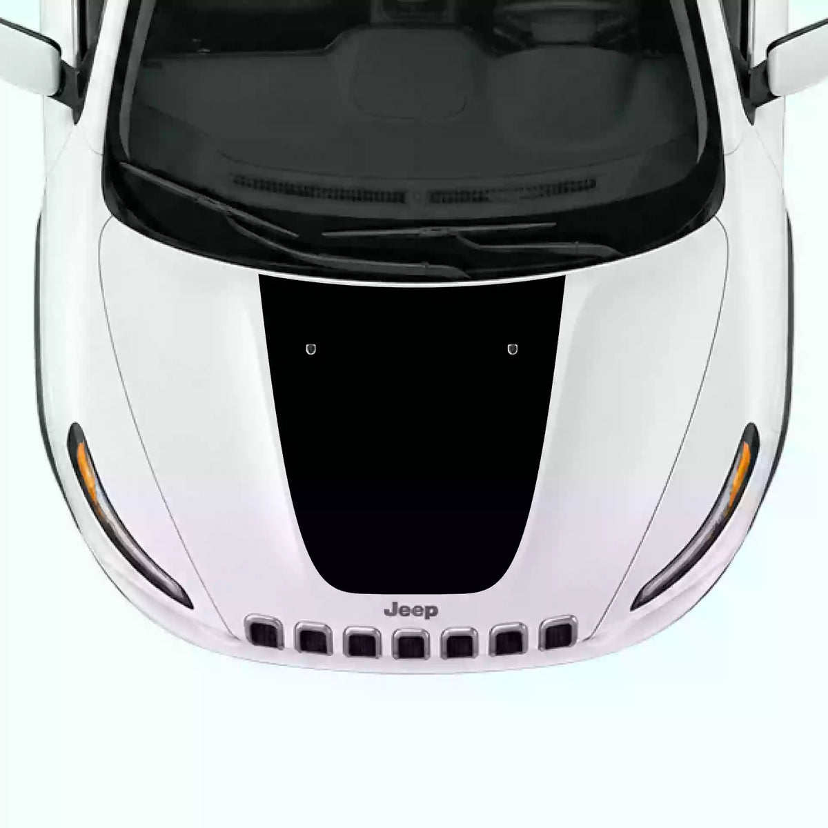 2014-2018 Jeep Cherokee Hood Decals Vinyl Graphics Kit Black